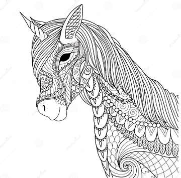 Unicorn for Coloring Book Page and Other Design Element. Vector ...