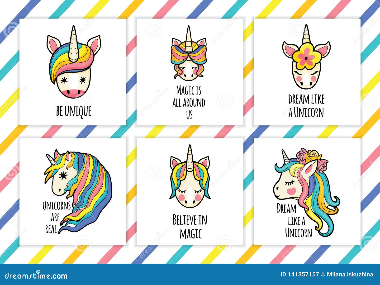 Unicorn Face Set with Quotes. Vector Portrait of a Funny Unicorn Girl with Text Stock Vector - Illustration of design, congratulation: 141357157 Unicorn Face Set with Quotes. Vector Portrait of a Funny Unicorn Girl with Text Stock Vector - Illustration of design, congratulation: 141357157