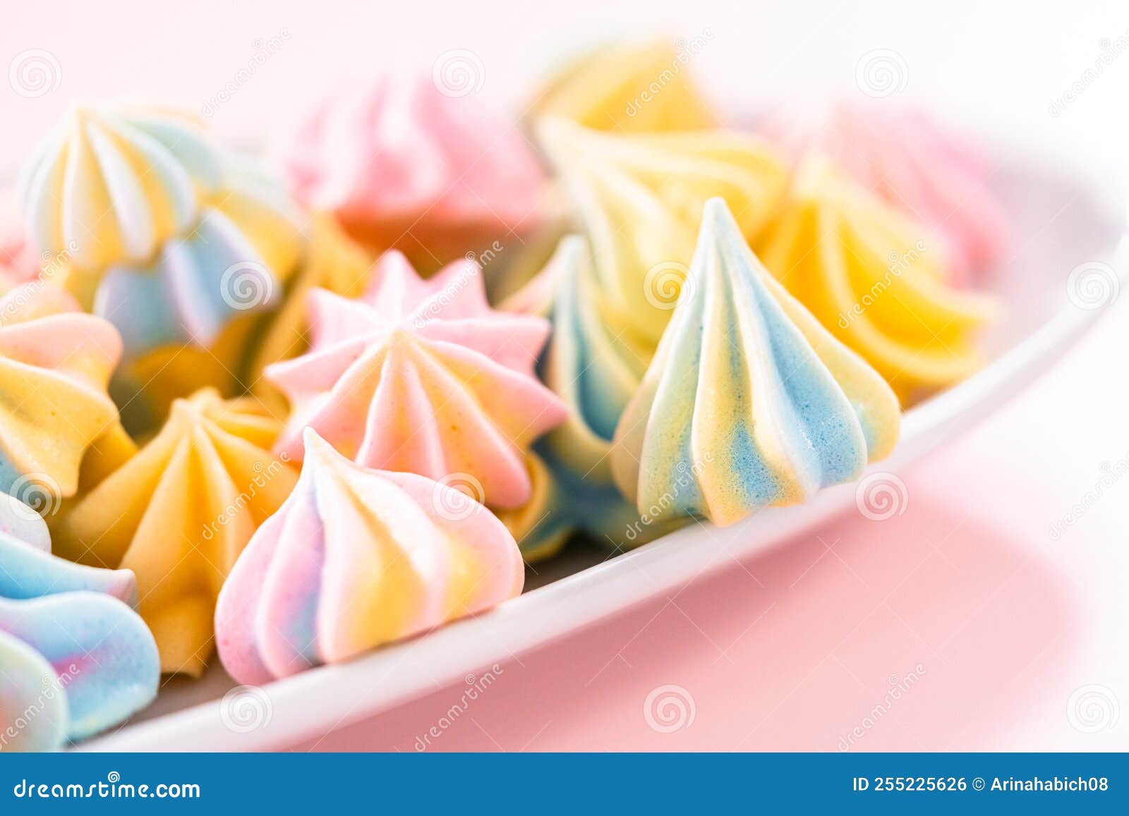 Unicorn meringue cookies stock photo. Image of pastry 255225626