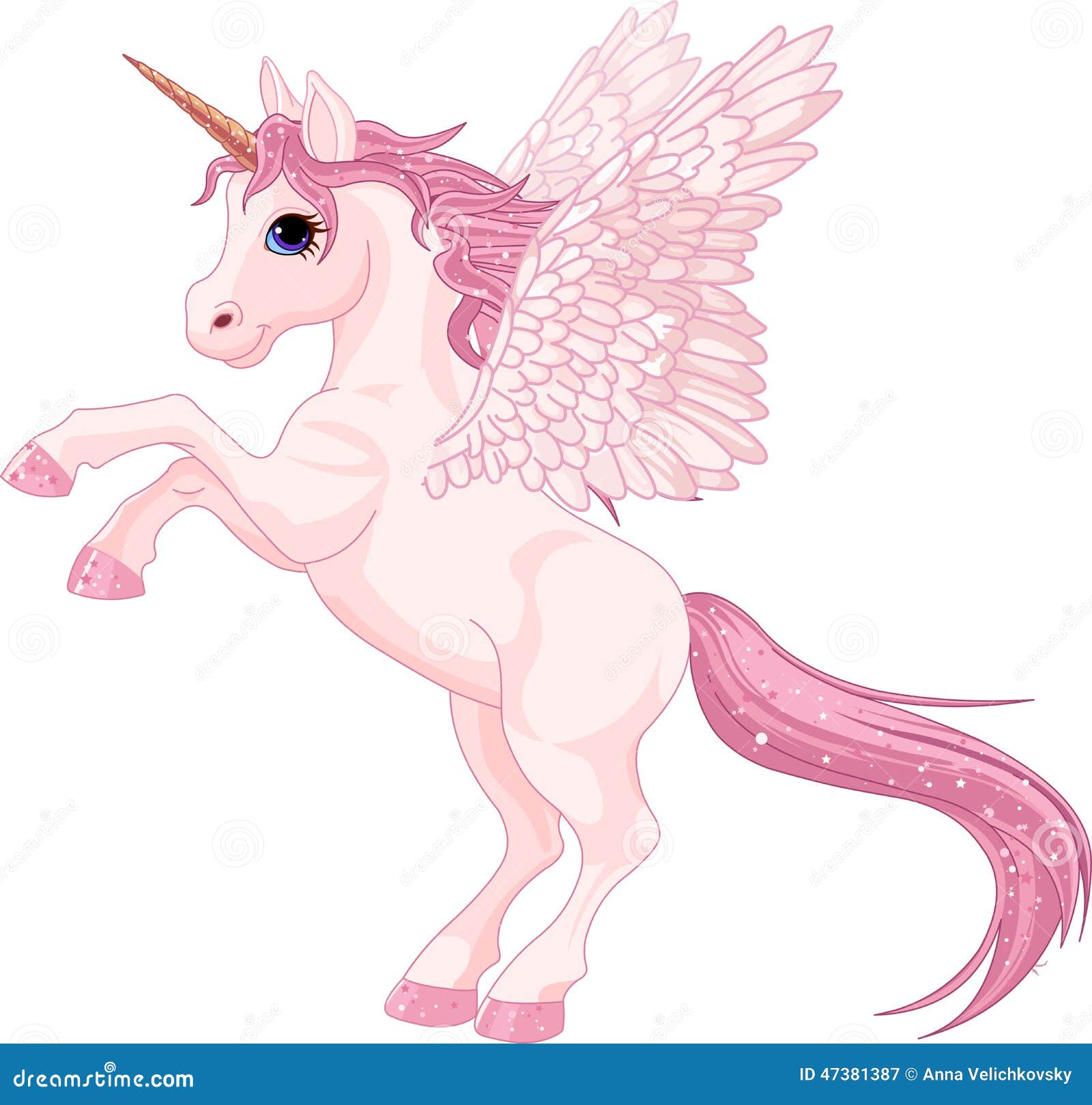 Unicorn Pegasus stock vector. Illustration of mythology - 47381387