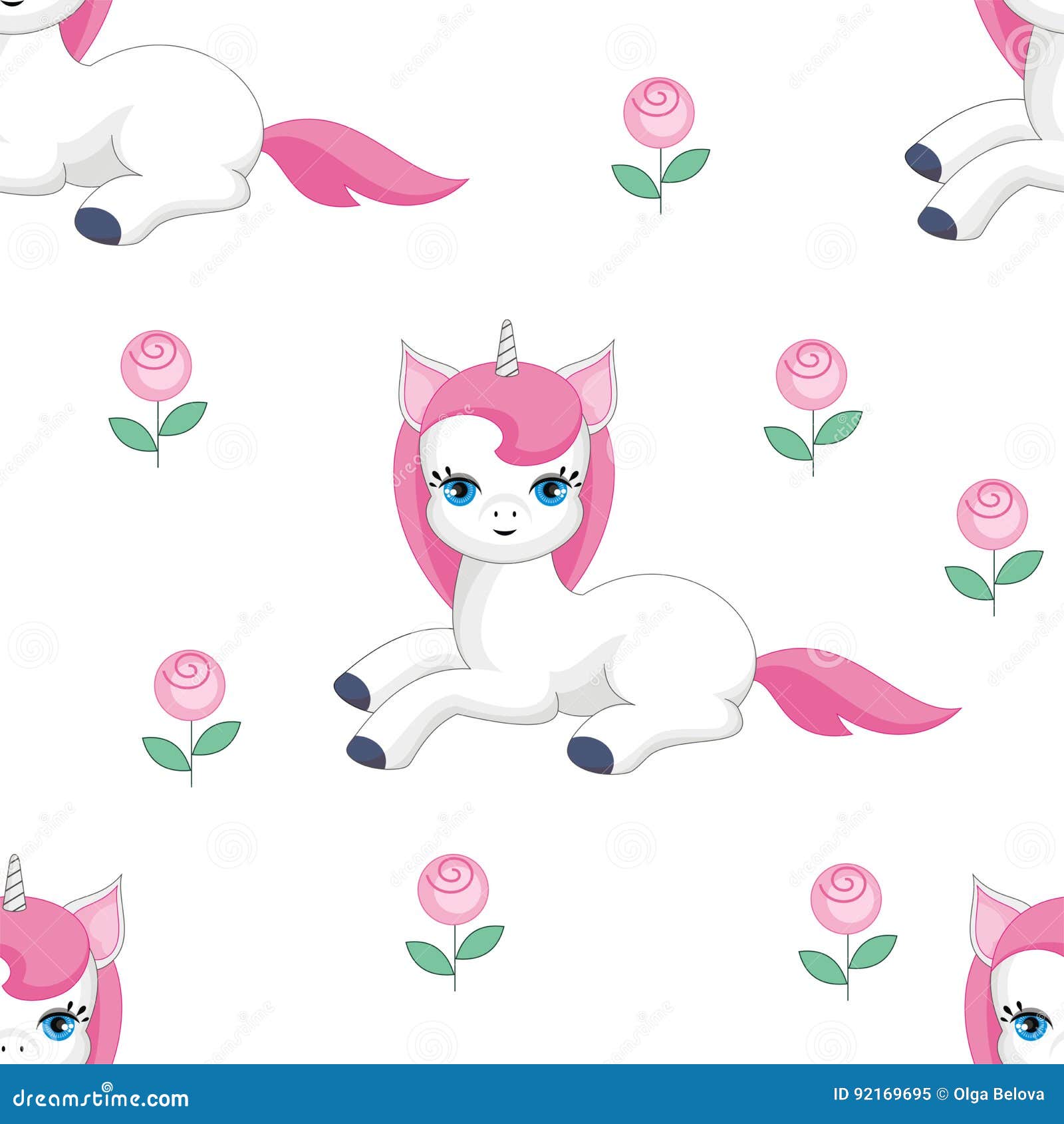 Unicorn and roses stock vector. Illustration of vector ...