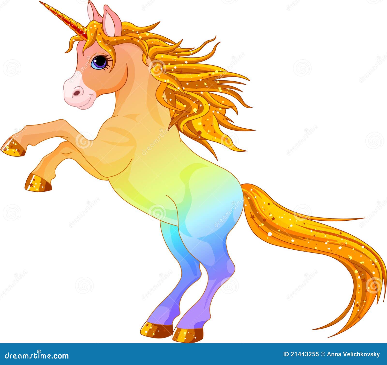 Unicorno colorato Rainbow Fotografia Stock Libera da Diritti