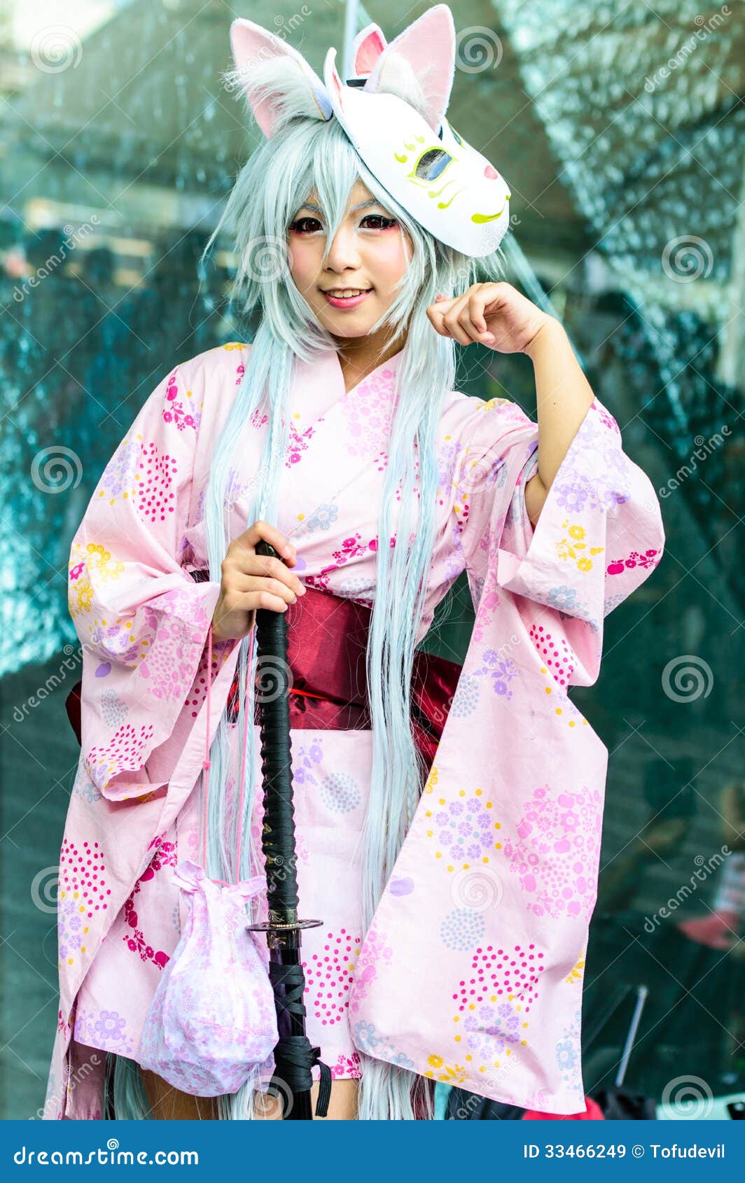 An Unidentified Japanese Anime Cosplay Pose In Japan Festa 