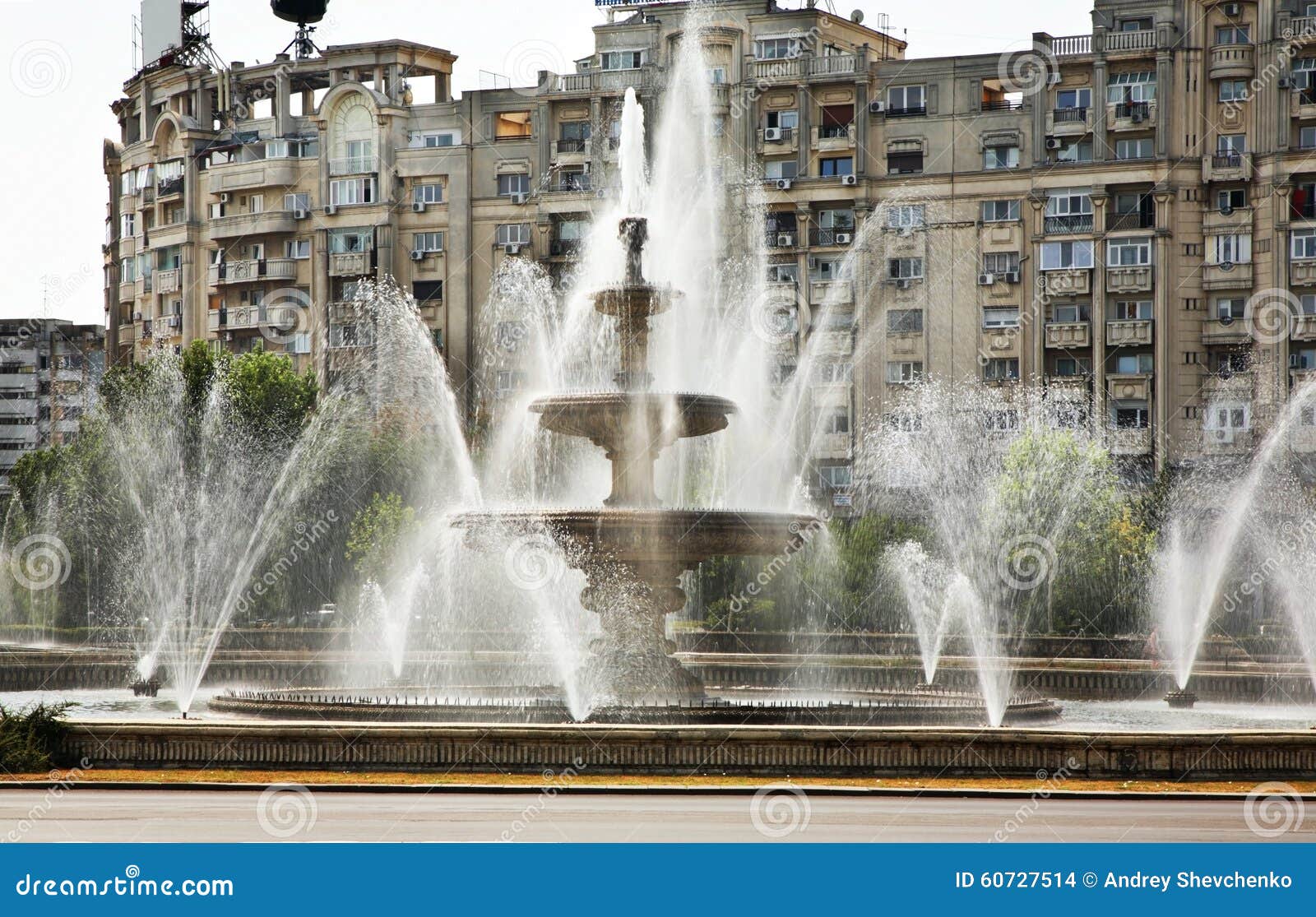 Unification Square (Piata Unirii) in Bucharest. Romania Stock Photo