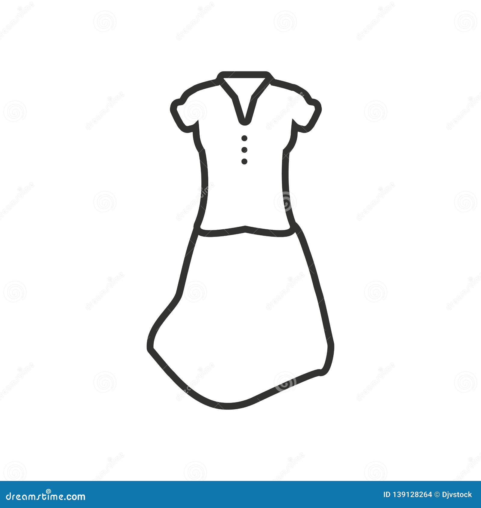 Uniform Dress for Golf Isolated Icon Stock Vector - Illustration of ...