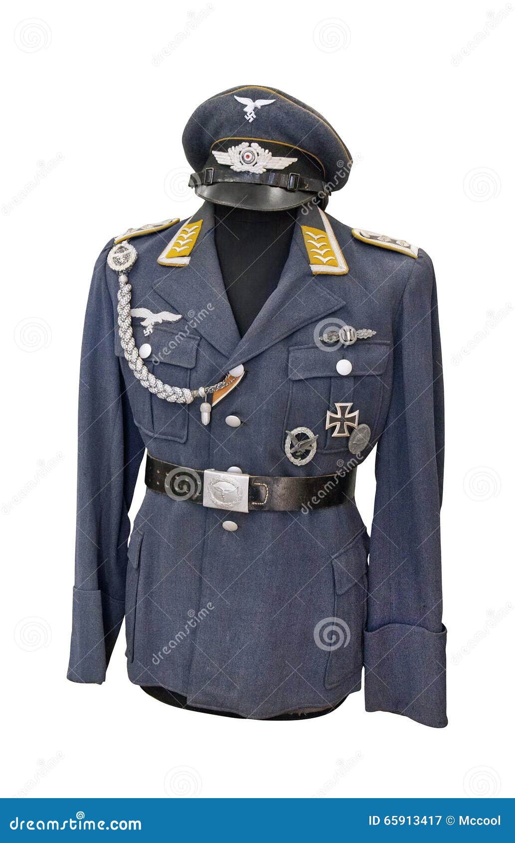 Uniform of Staff Sergeant of German Air Force ( Luftwaffe) Stock Image