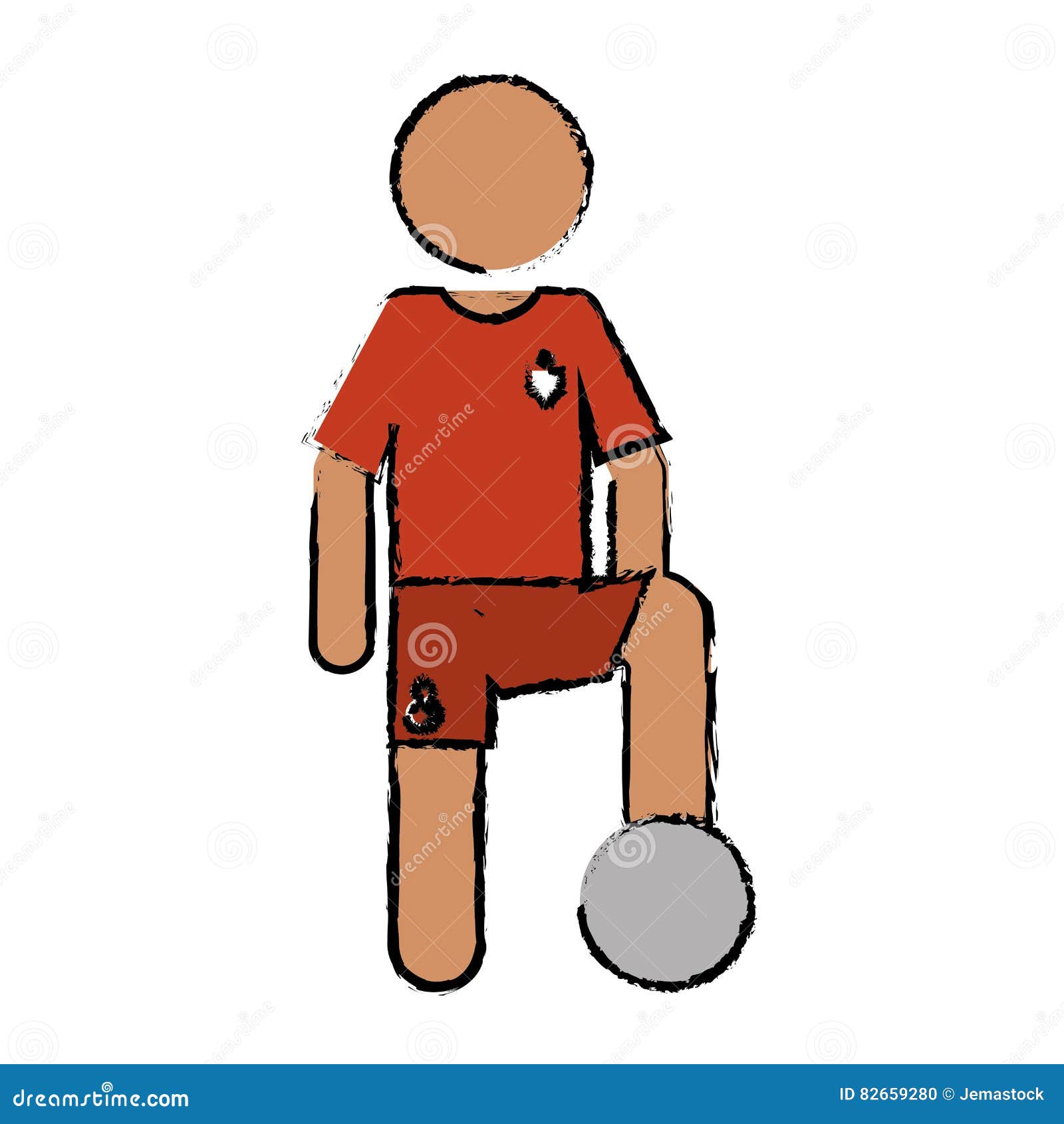 Uniforme Del Jugador De Fútbol Del Carácter Del Dibujo Ilustración del  Vector - Ilustración de portero, acortar: 82659280