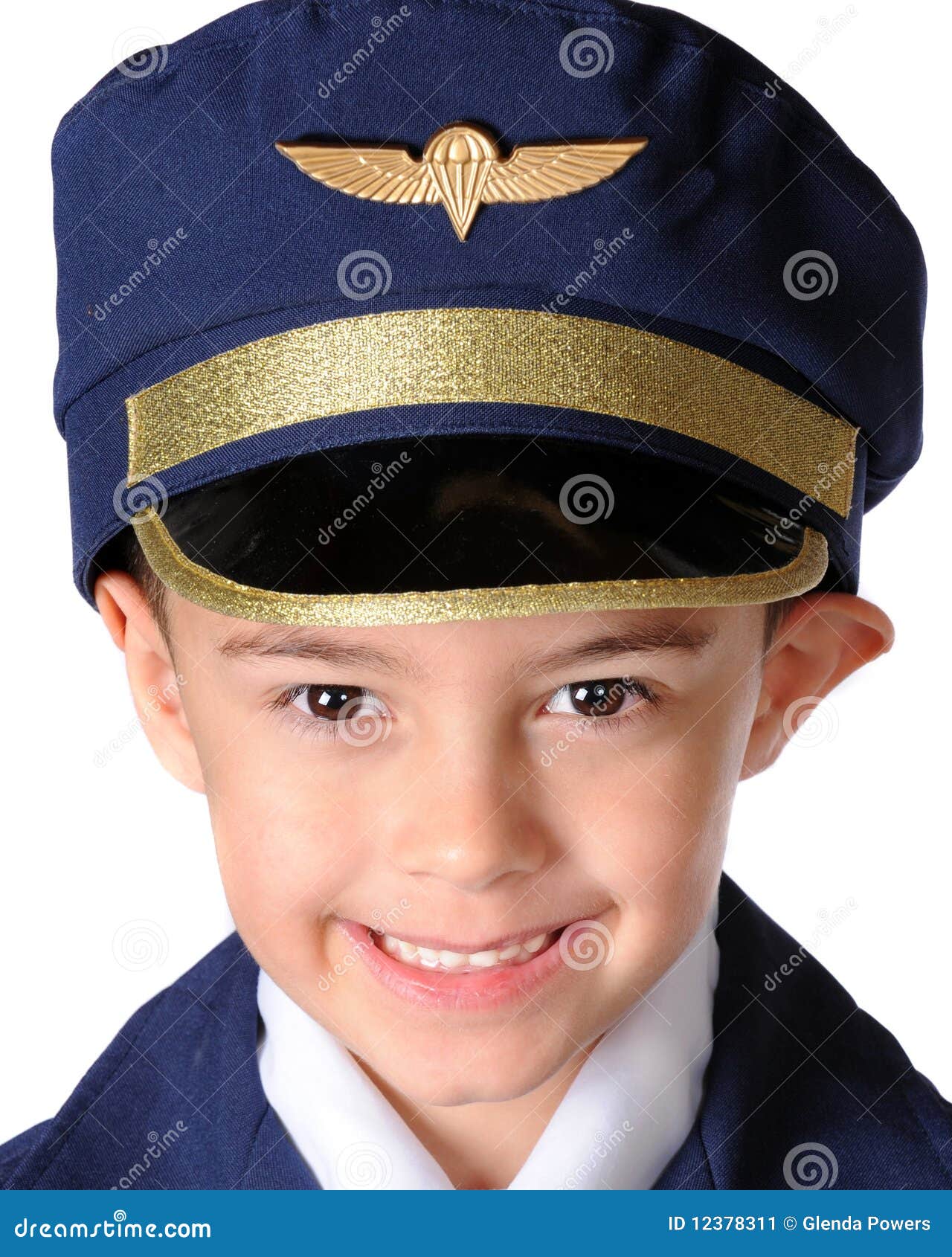 Uniformed Kindergarten Pilot Stock Image Image of male, blue 12378311