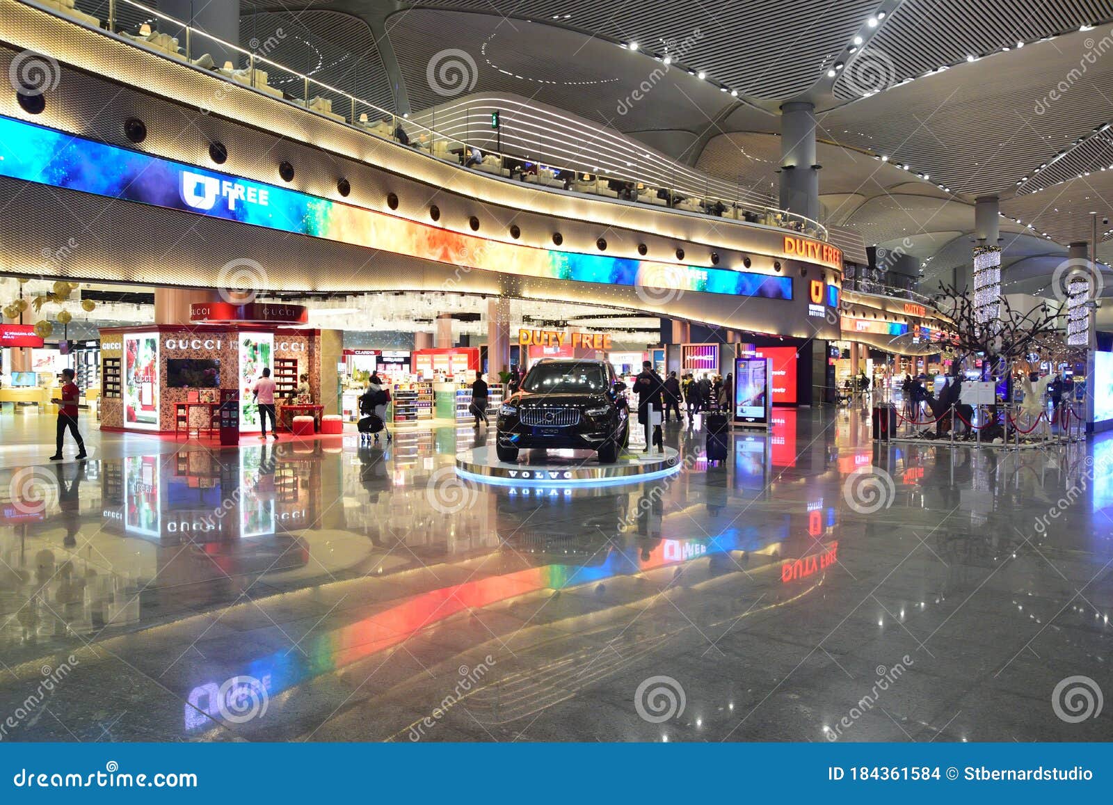 unifree duty free commercial retail shop colourful signboard reflection in the shining new building of istanbul airport turkey editorial stock image image of duty operating 184361584