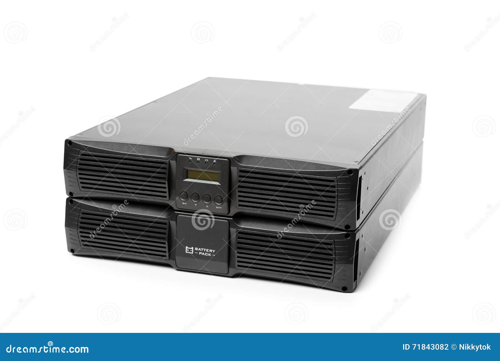 Uninterruptible Power Supply. Backup Power UPS With Battery Isolated On Table. UPS For PC