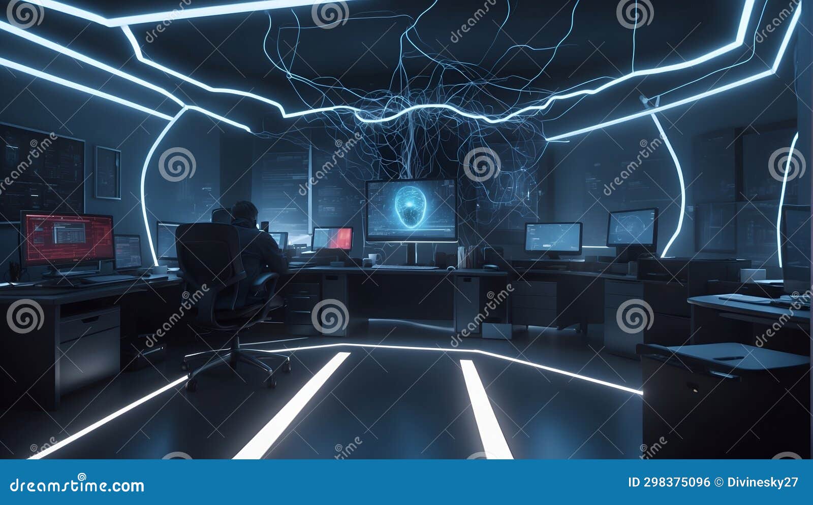 uninvited digital intrusion at home. ai generated