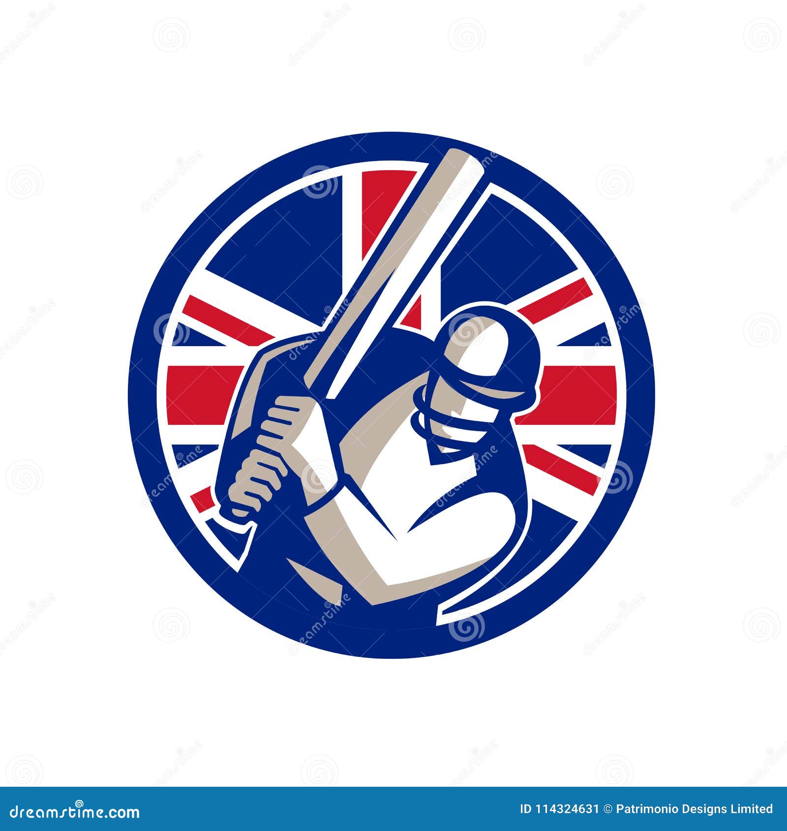 Union Britannique Jack Flag Icon D'ouate En Feuille De Batteur De Cricket  Illustration de Vecteur - Illustration du illustration, angleterre:  114324631