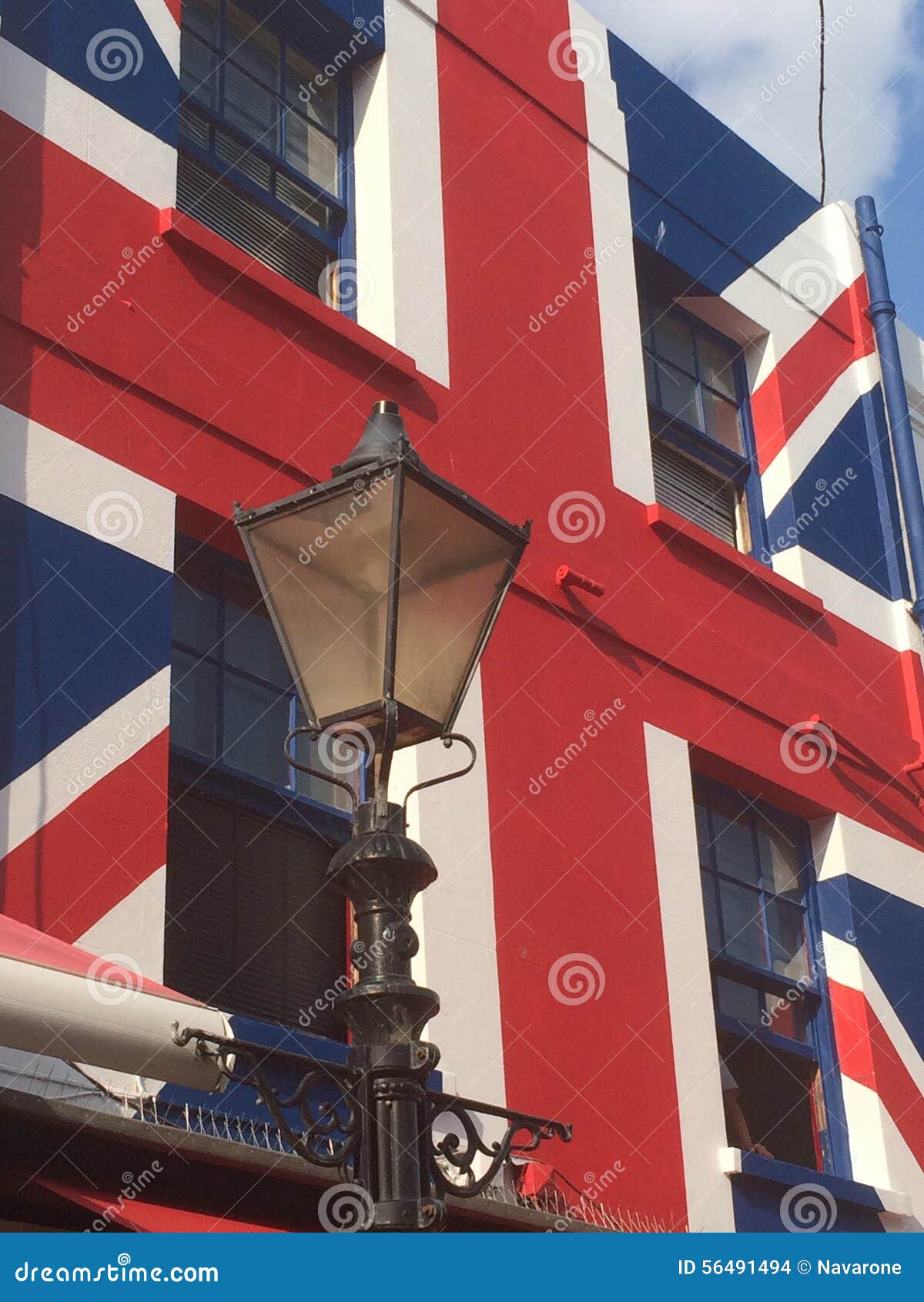 Union jack stock photo. Image of british, painted, house 56491494
