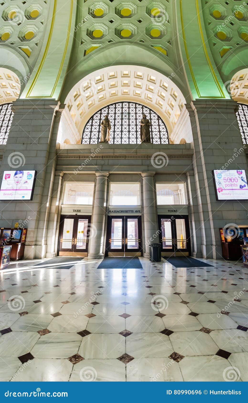 Union Station Architecture Interior Washington DC November 2016 Stock