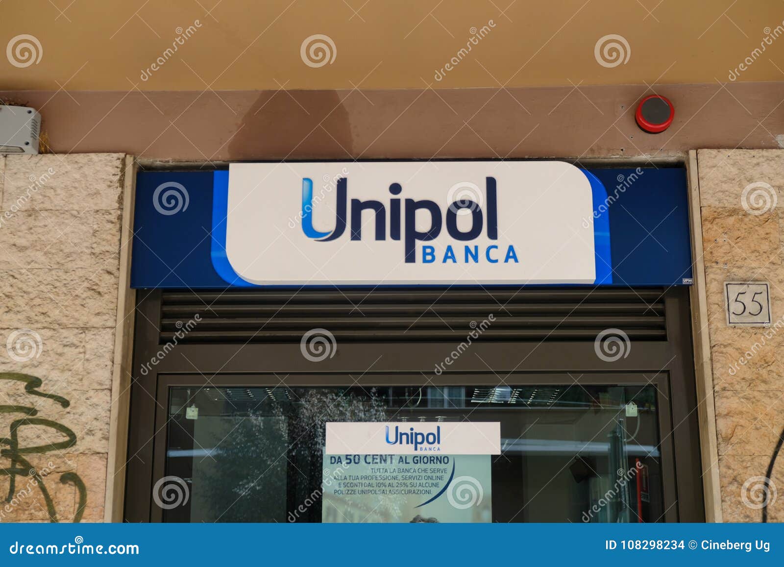Unipol bank branch editorial stock image. Image of banking - 108298234