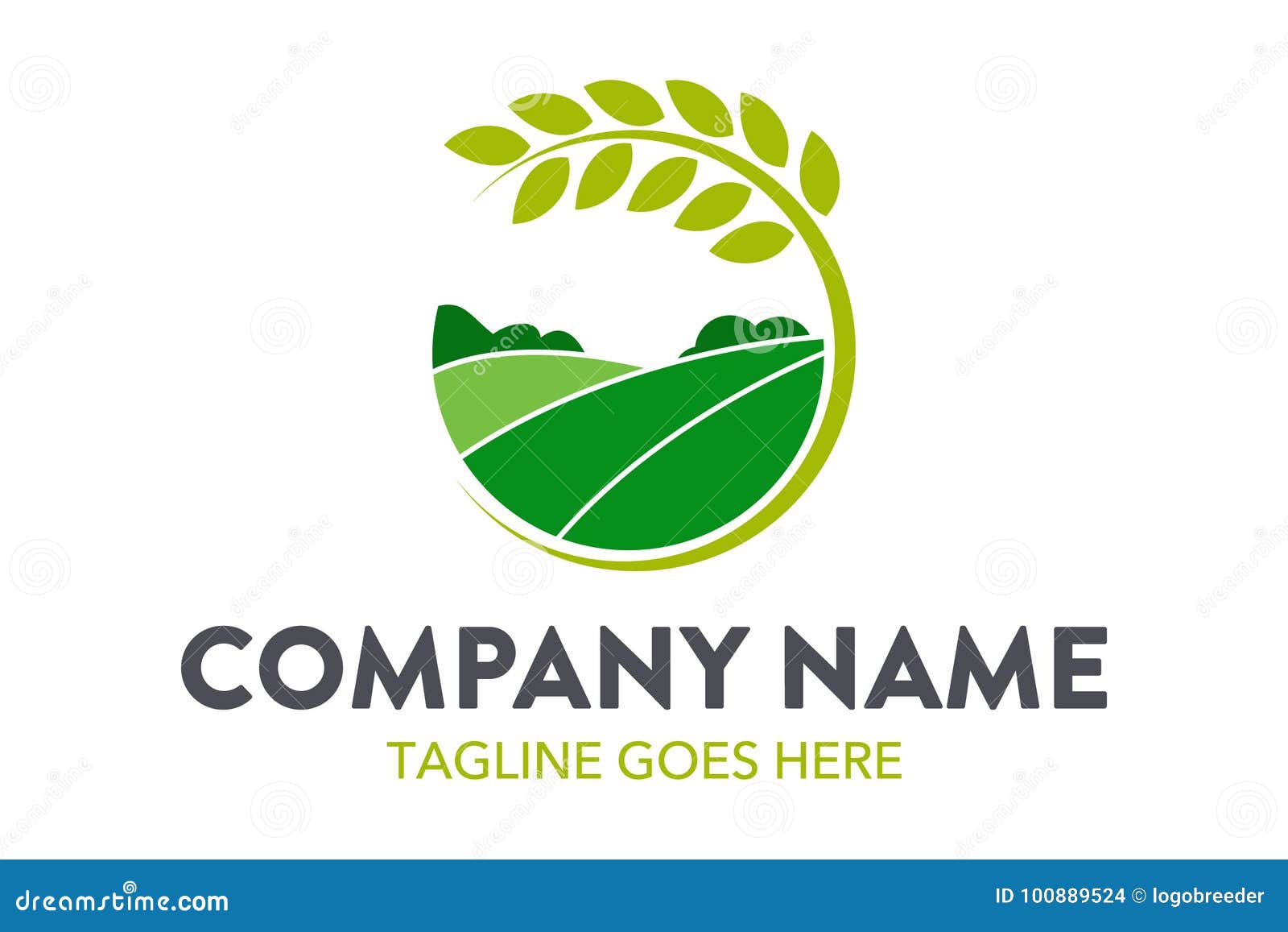 unique agriculture and farming, landscape logo template