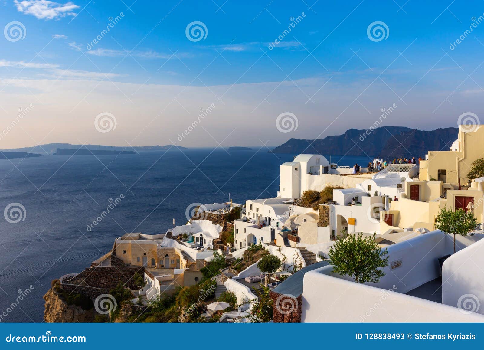 Unique Architecture of Oia Santorini`s Houses on the Cliff Editorial