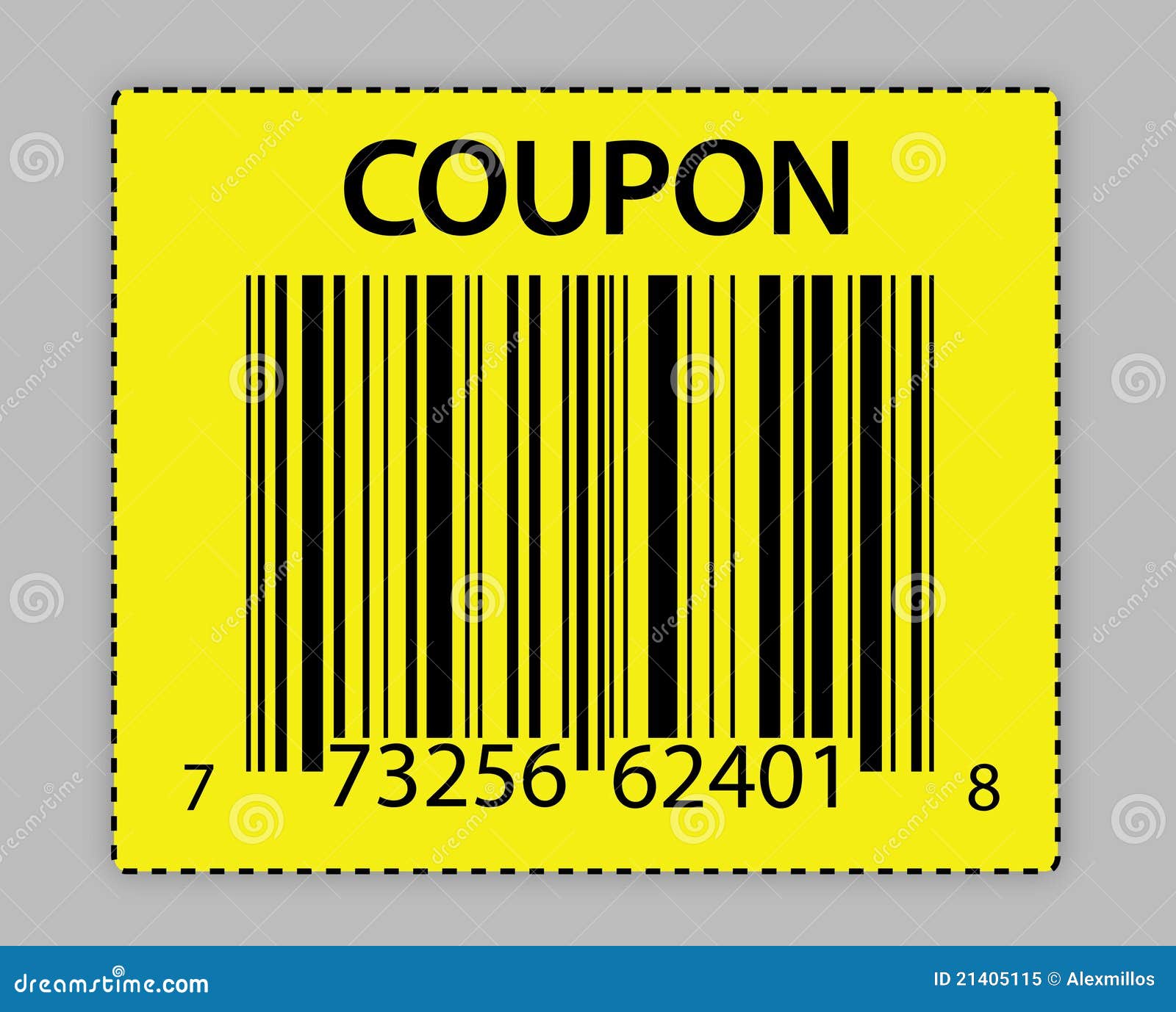 Unique Barcode  Coupon  Illustration Stock Vector 