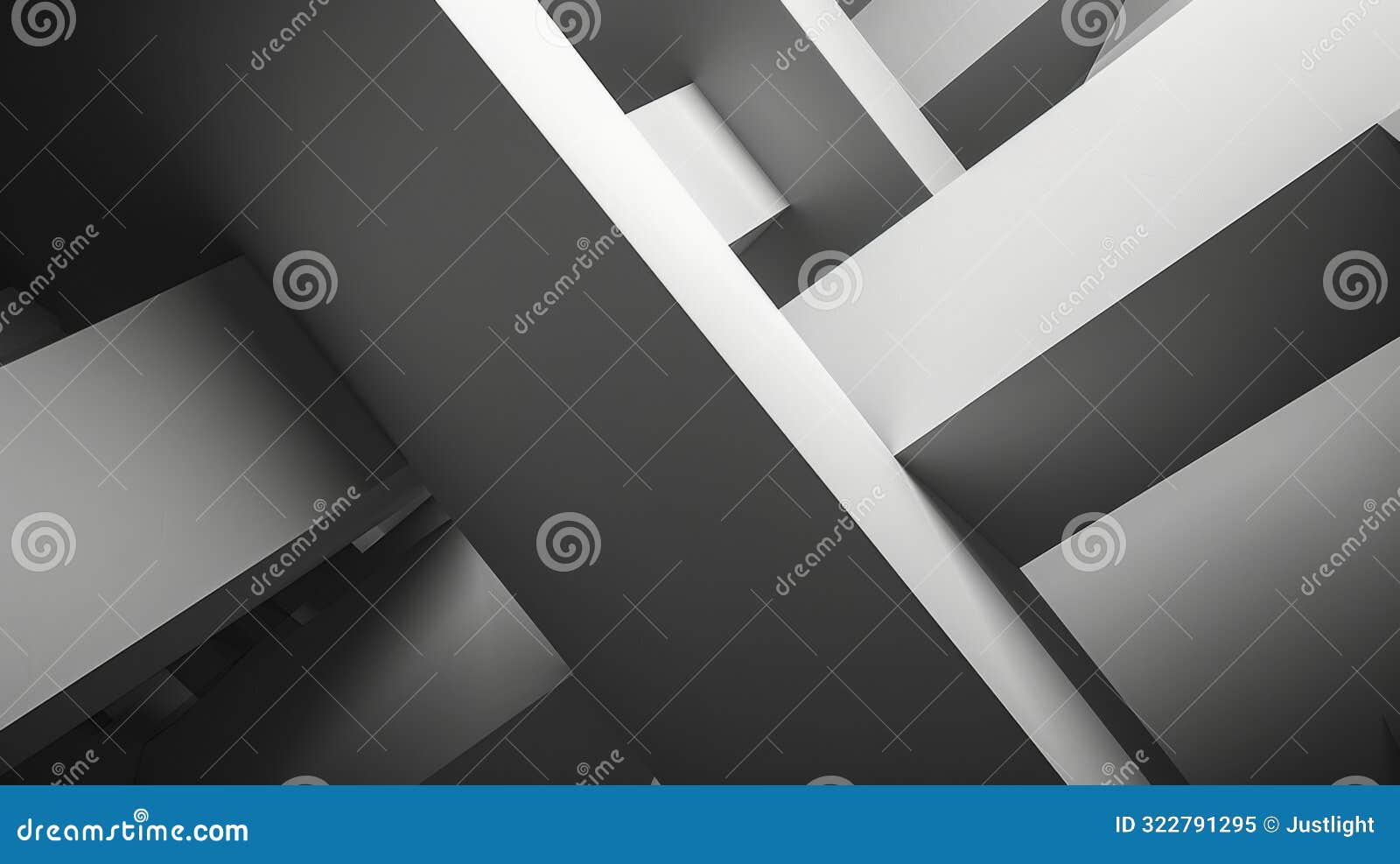 a unique blend of intersecting planes in a monochromatic color scheme