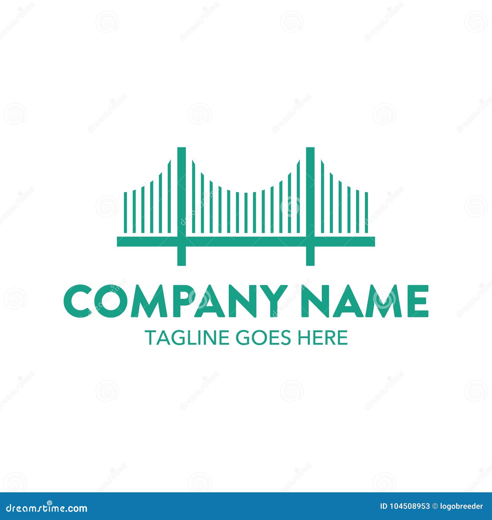 Unique Bridge Logo Template. Vector Stock Vector Illustration of