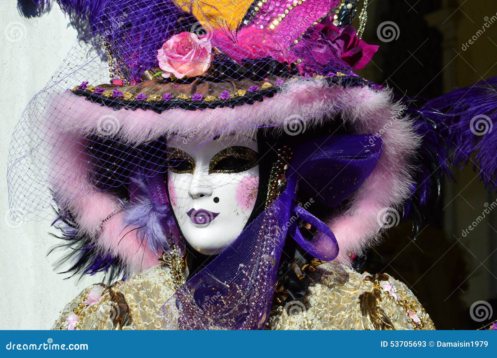 A unique colorful mask editorial stock photo. Image of costume - 53705693