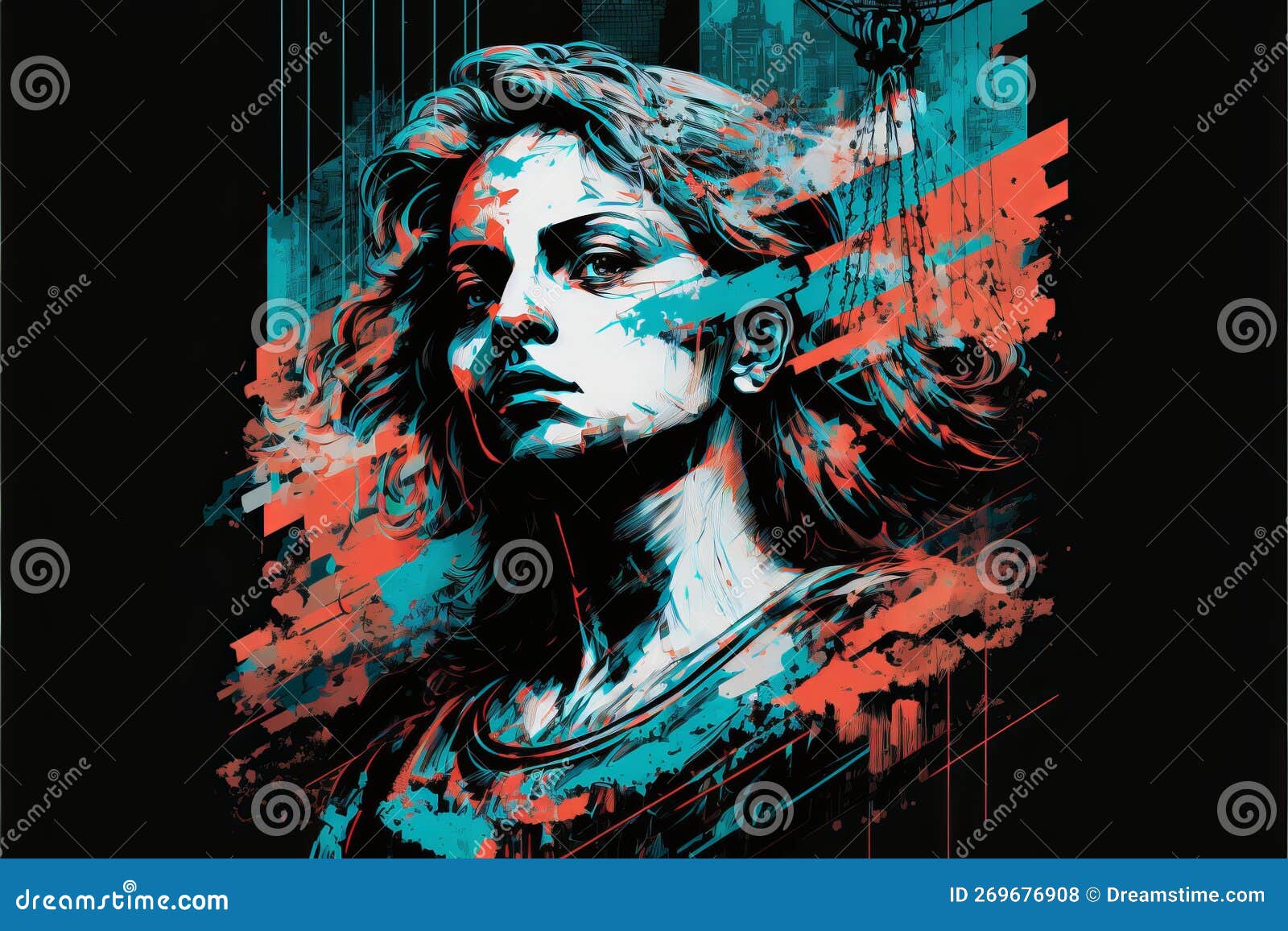 Justice Abstract Art (generative AI) Stock Illustration Illustration