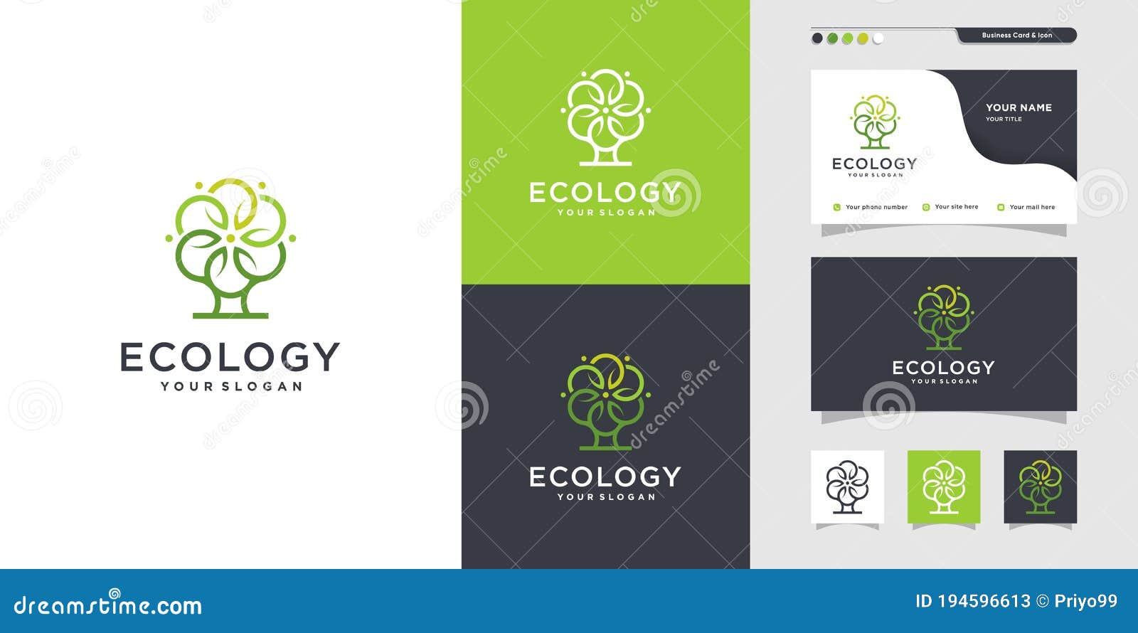 Unique Ecology Logo and Business Card Design. Health, Care, Live, Life,  Icon Premium Vector Stock Vector - Illustration of icon, green: 194596613