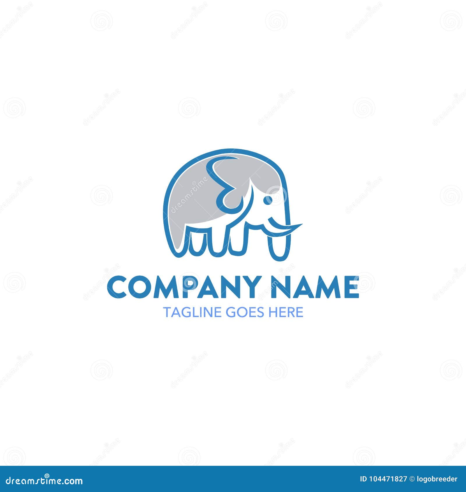 unique elephant logo template. . editable