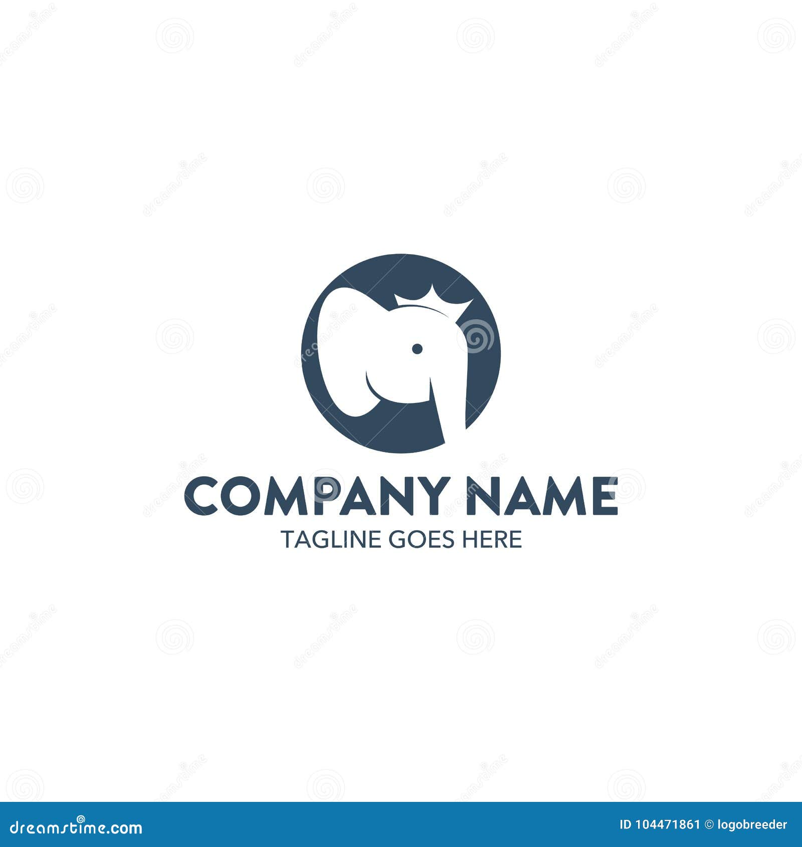 unique elephant logo template. . editable