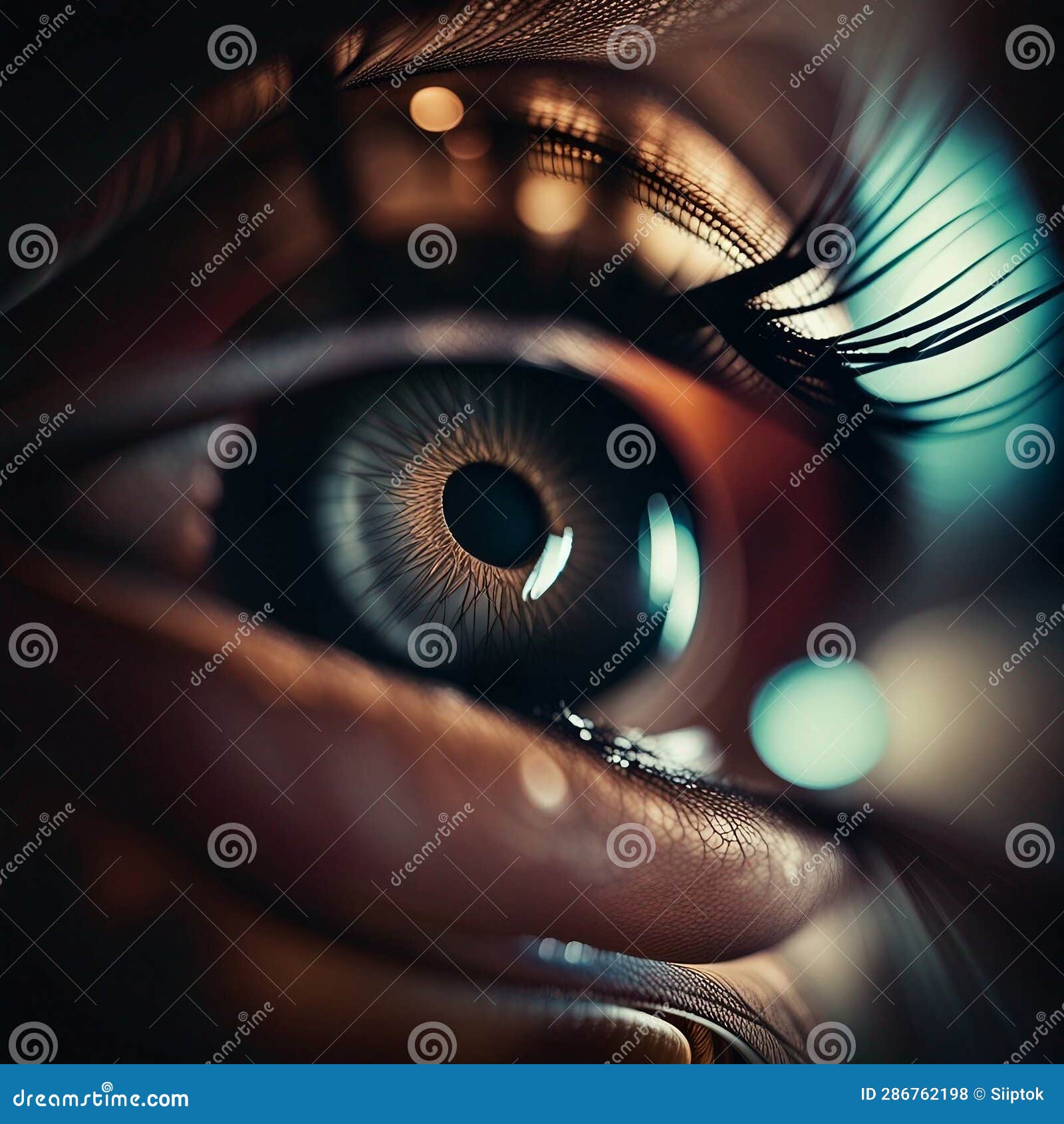 Eyelid and Eyeball Macro Zoom Background Stock Illustration ...