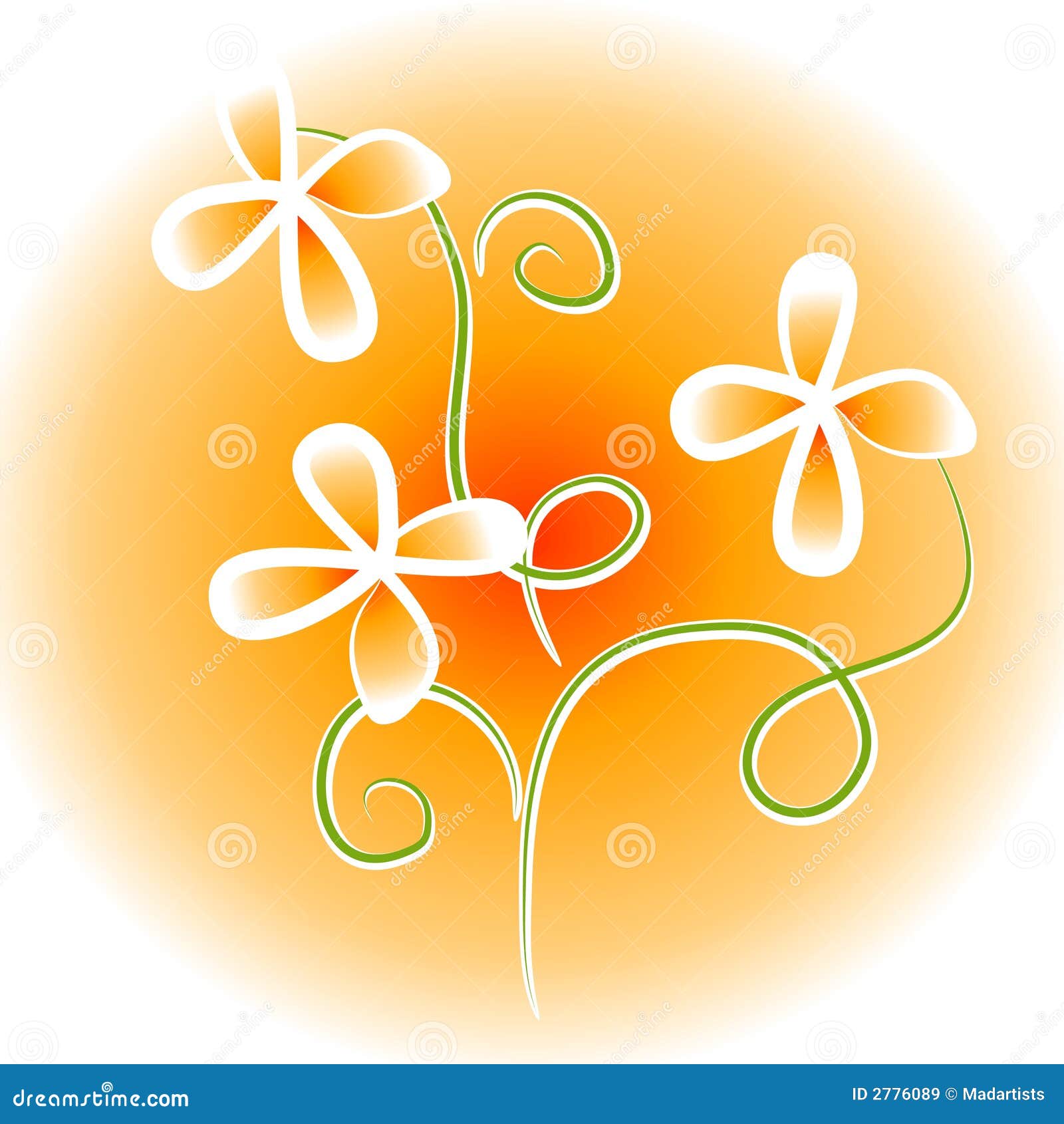 Unique Flowers Clip Art Orange Picture. Image 2776089