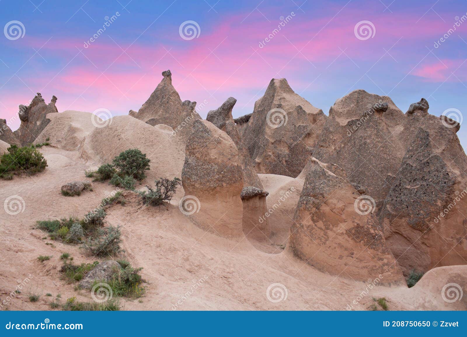 unique geological formations in devrent (imagination) valley  cappadocia  turkey