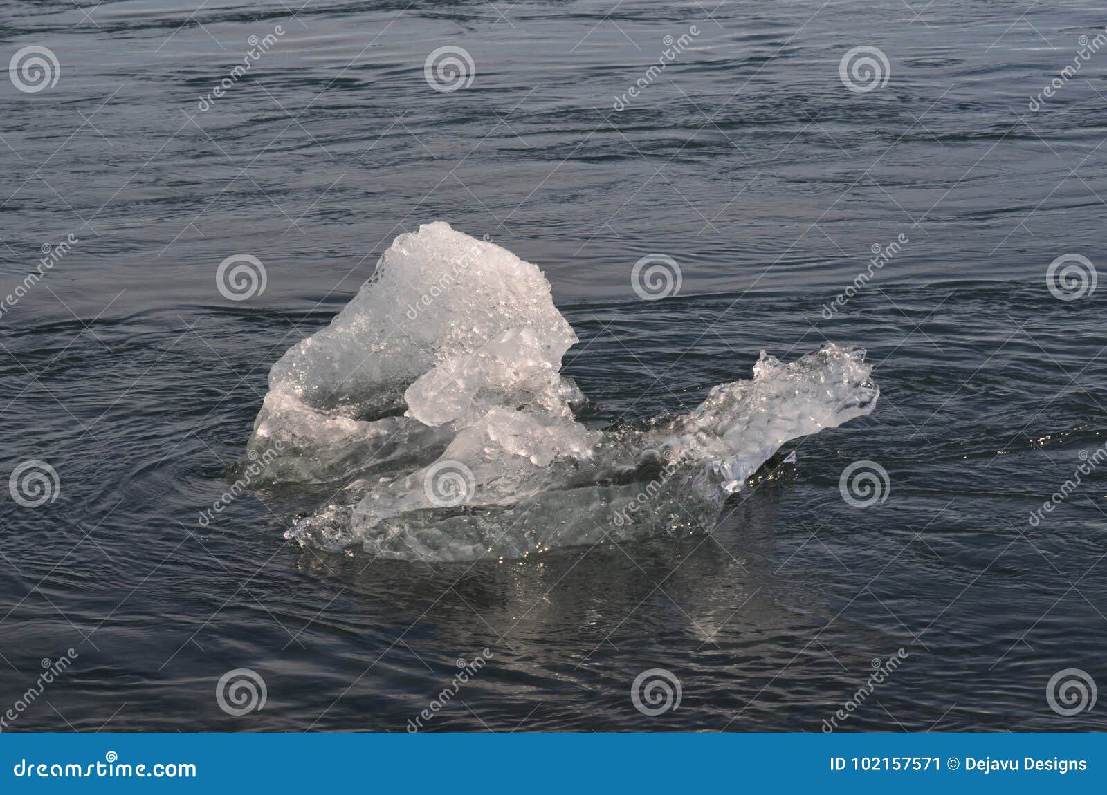 unique icefloe in the icey waters of iceland