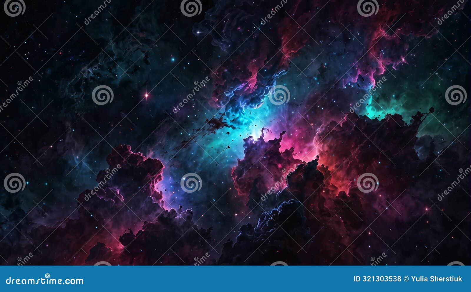 neon nebula high resolution 13k background for sci fi and gaming related content. 2d style