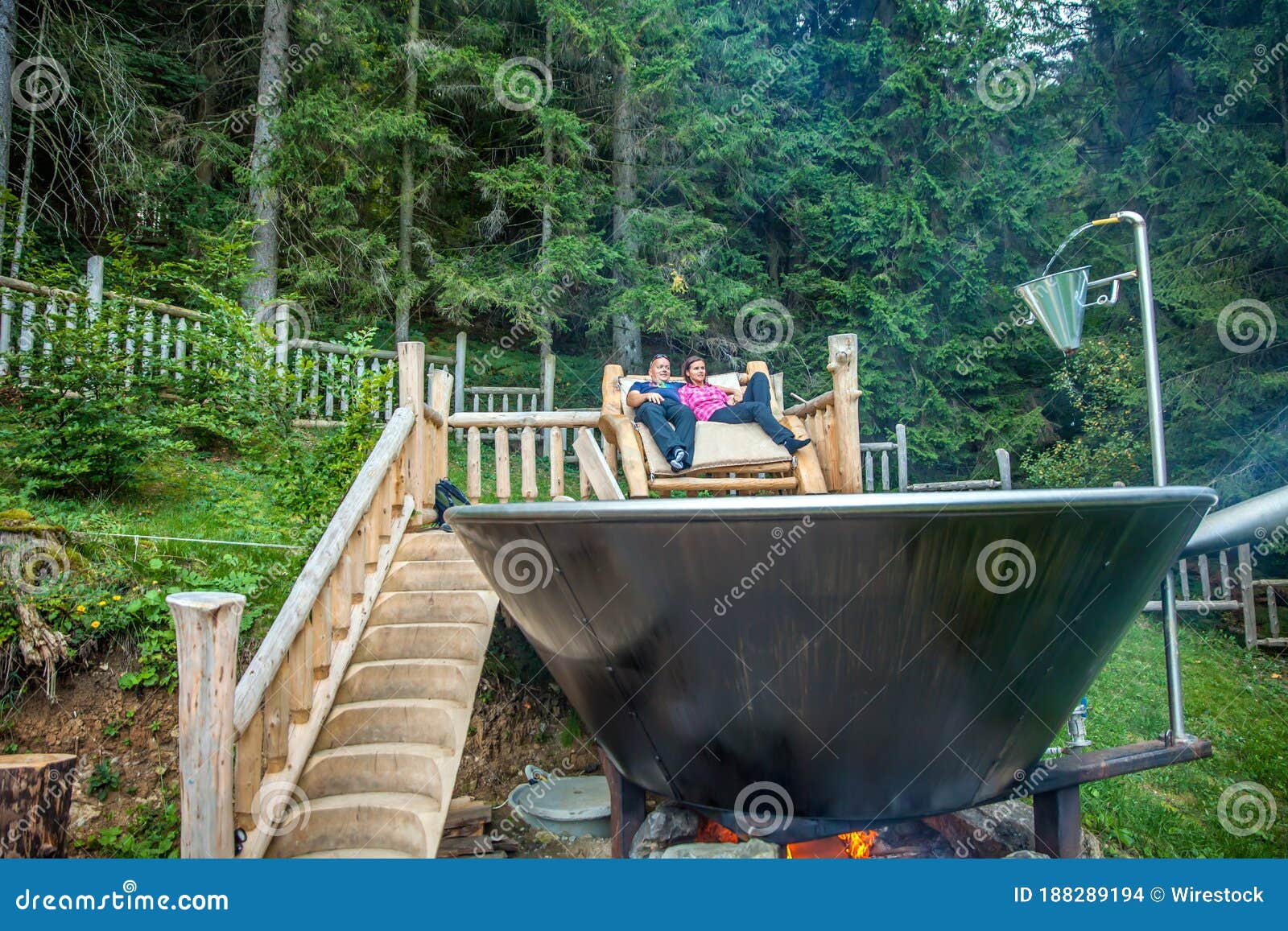 unique jakuzzi at hija glamping lake block in nova vos, slovenia