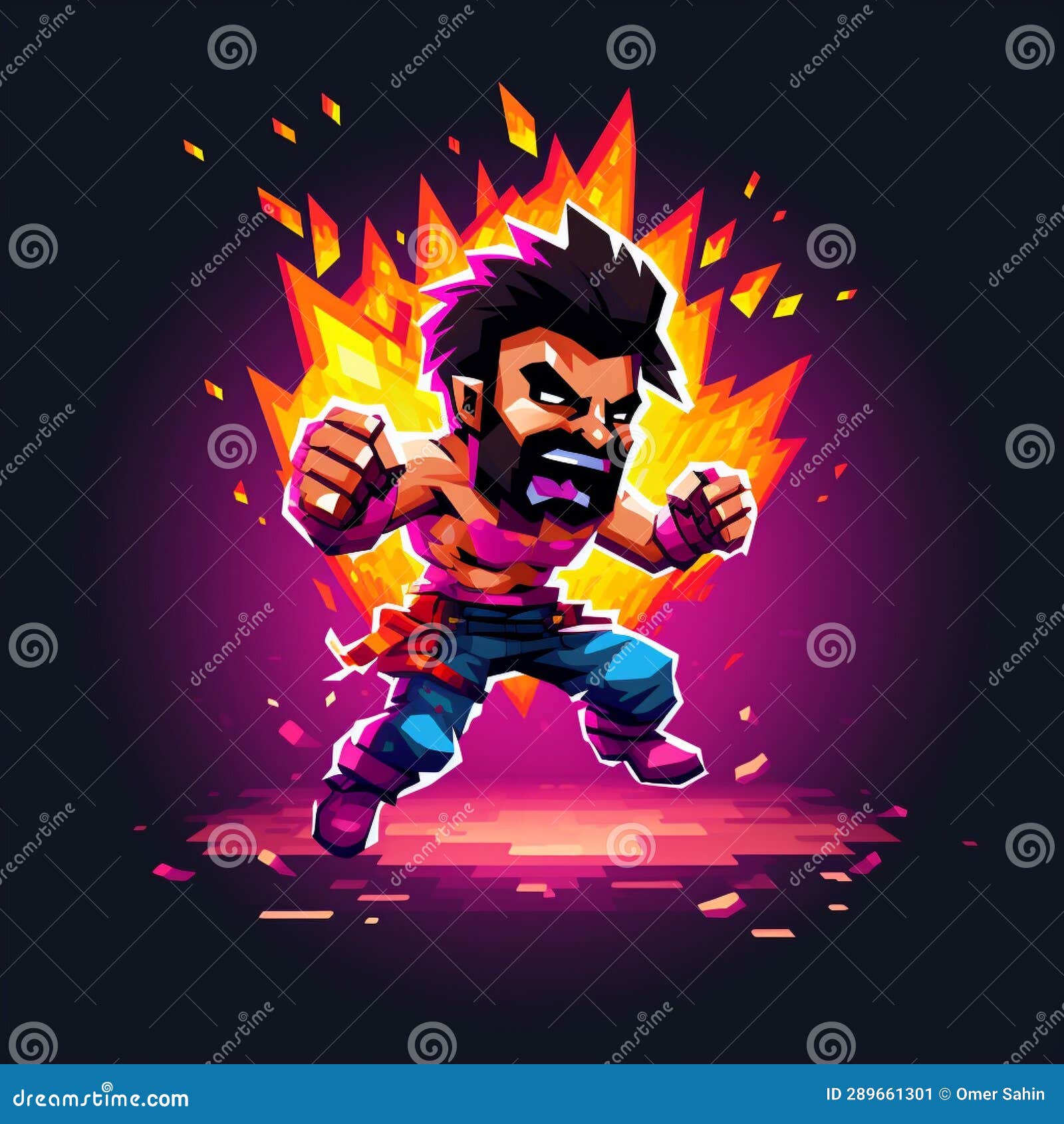 unique and lively gaming logo for bit brawler