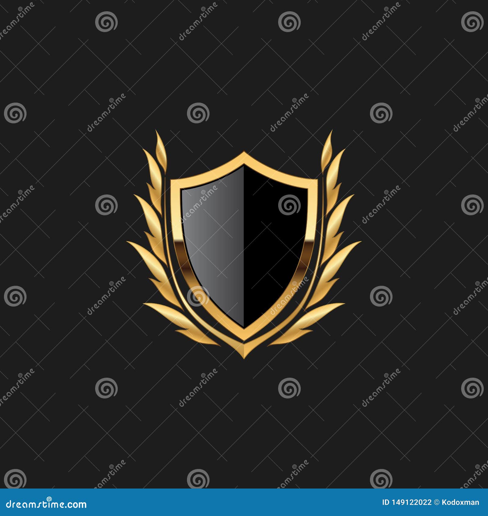 unique modern blank badge shield crest label armor luxury gold   template