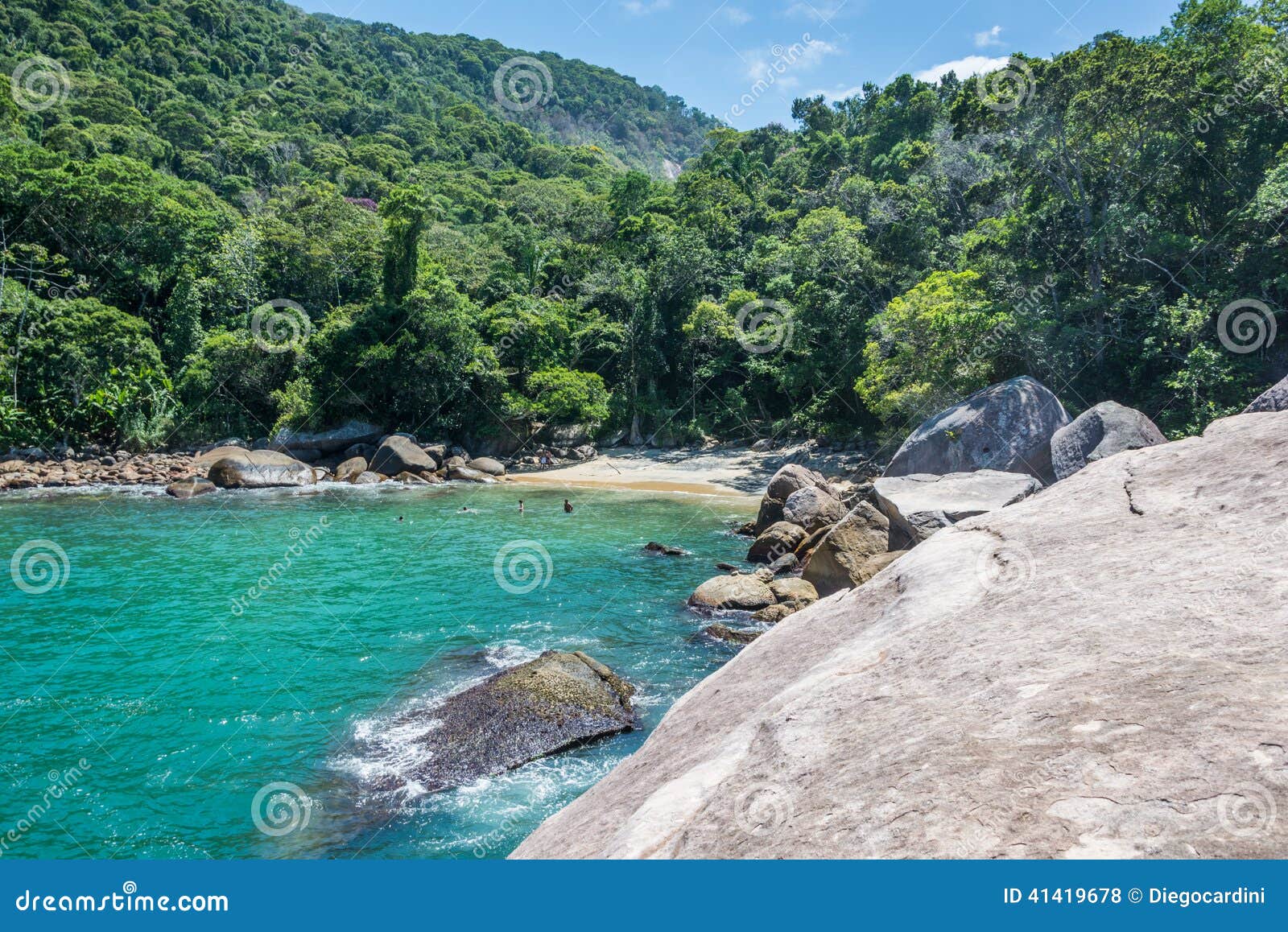 unique secret beach at ilha grande tropical island. riod do jane