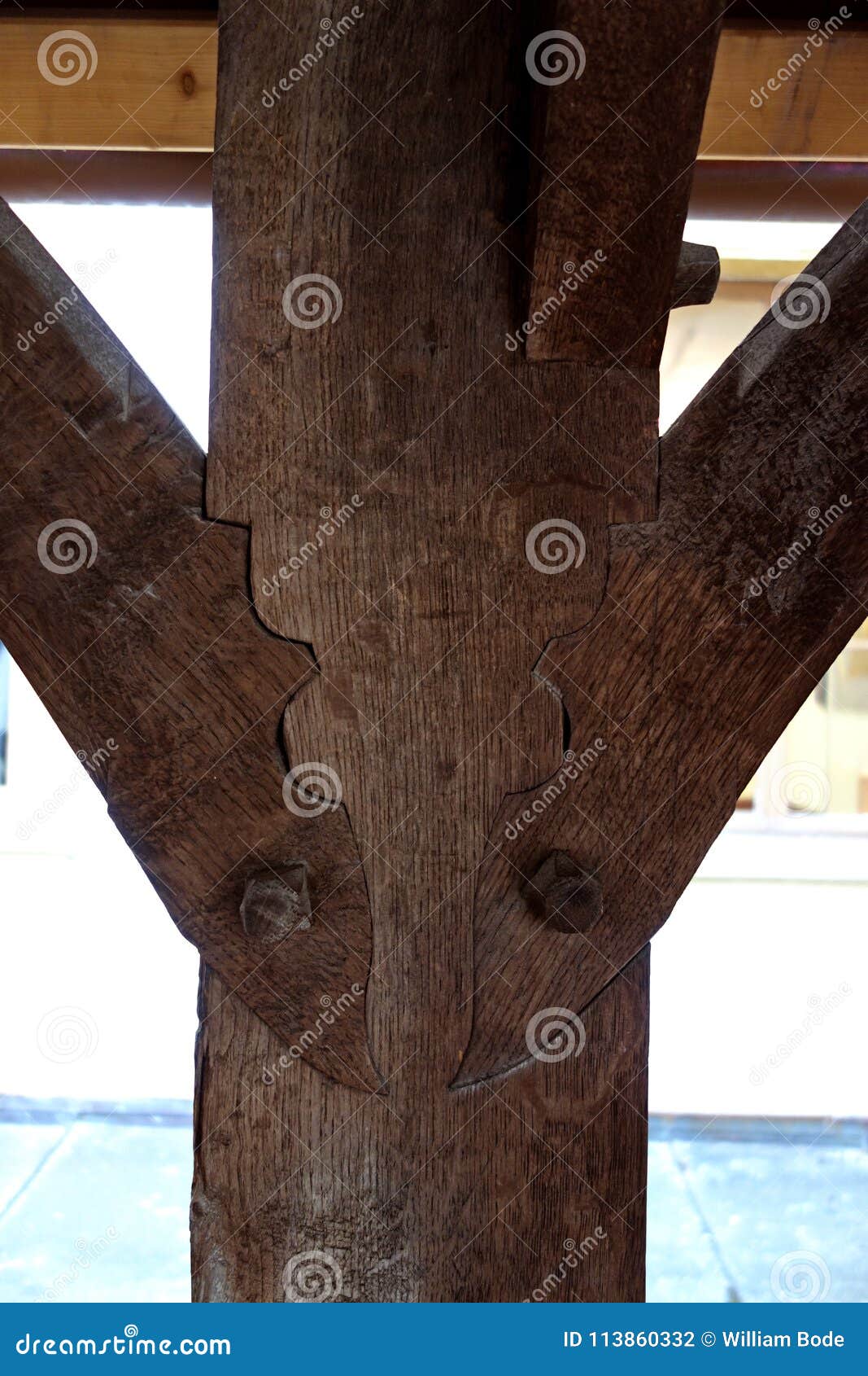 Unique Timber Framing Brace Joint Stock Photo Image Of