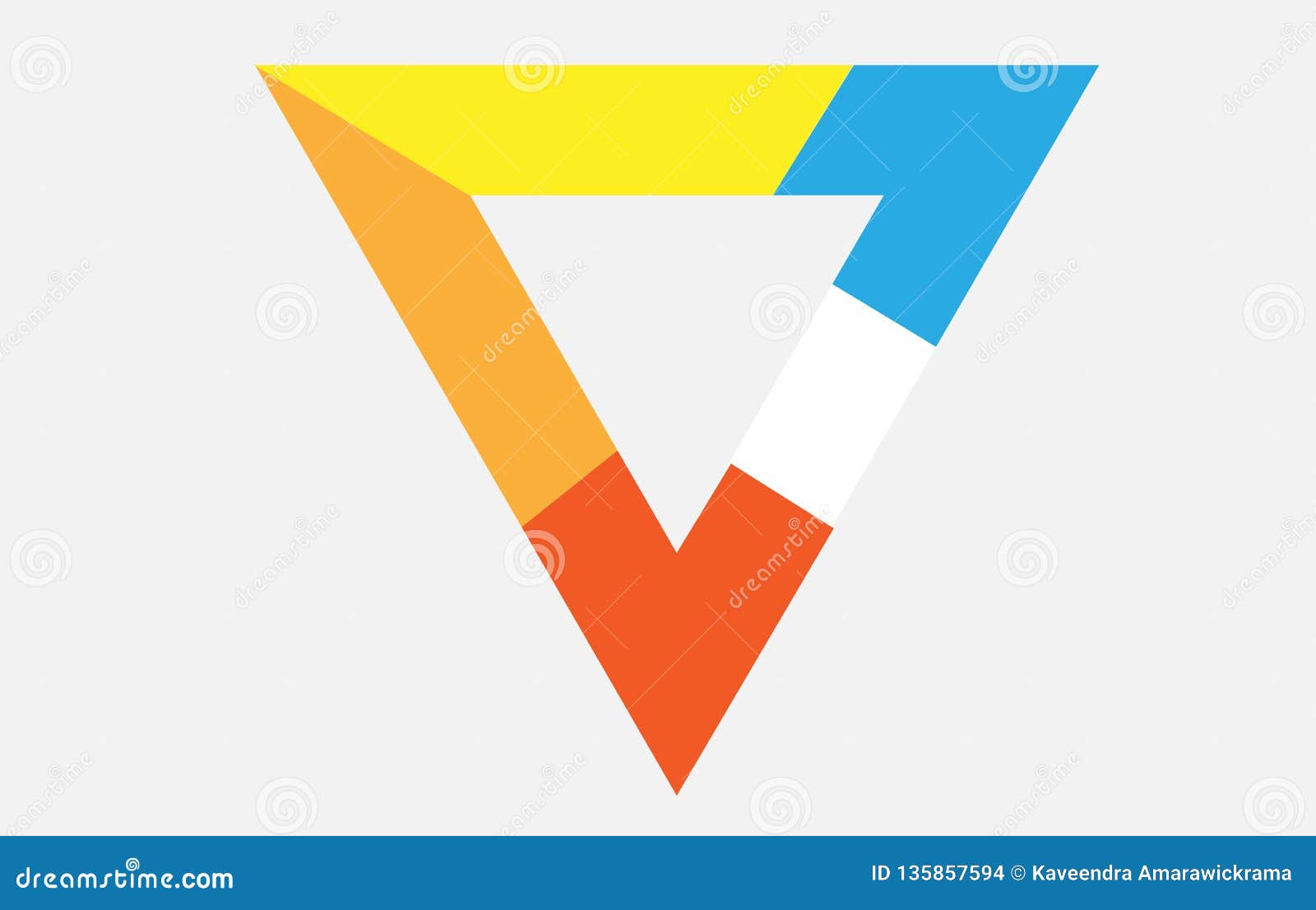 Unique Vector Logo Designs. Triangle Shape Vector Logo Illustration