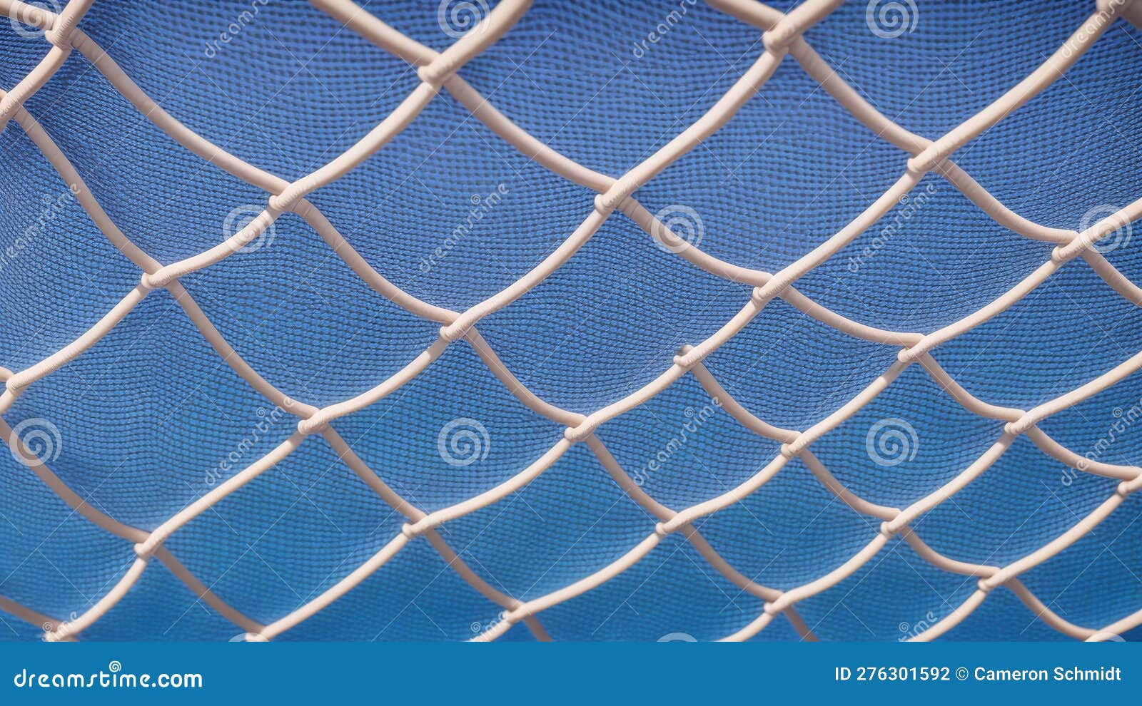 A Unique View of a Fence with a Blue Sky in the Background AI
