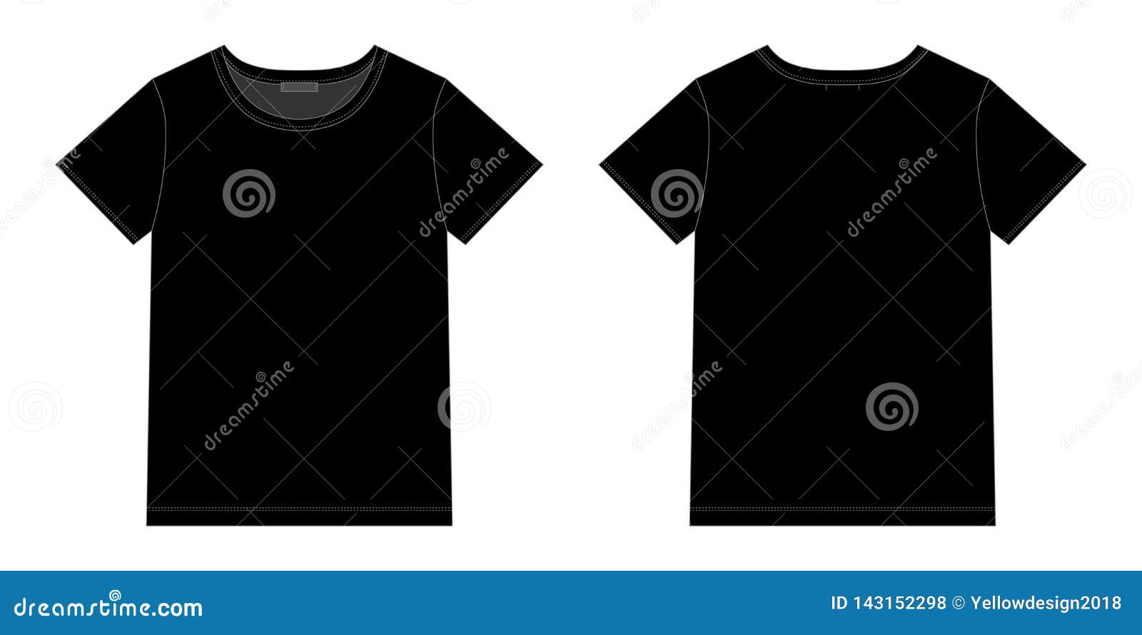 Black t shirt layout hot sale