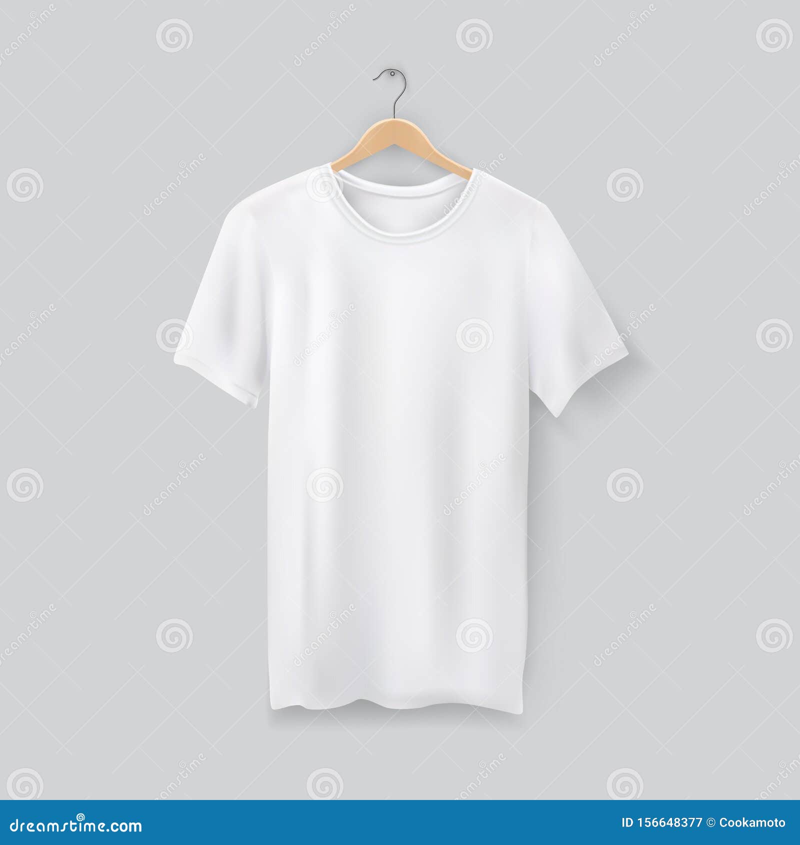 Download Unisex 3d T Shirt On Clothes Hanger Blank Tshirt Stock Vector Illustration Of Realistic Clothes 156648377