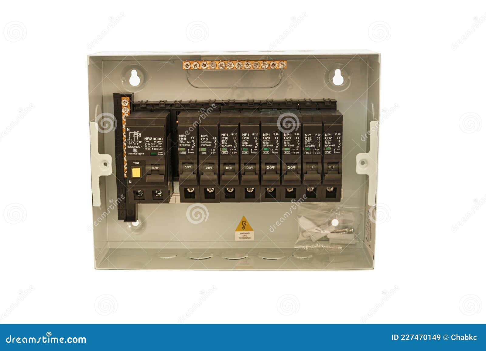 Tableau De Distribution électrique Unité De Consommation Avec Boîte à  Fusibles Ou Travaux électriques De Disjoncteur à