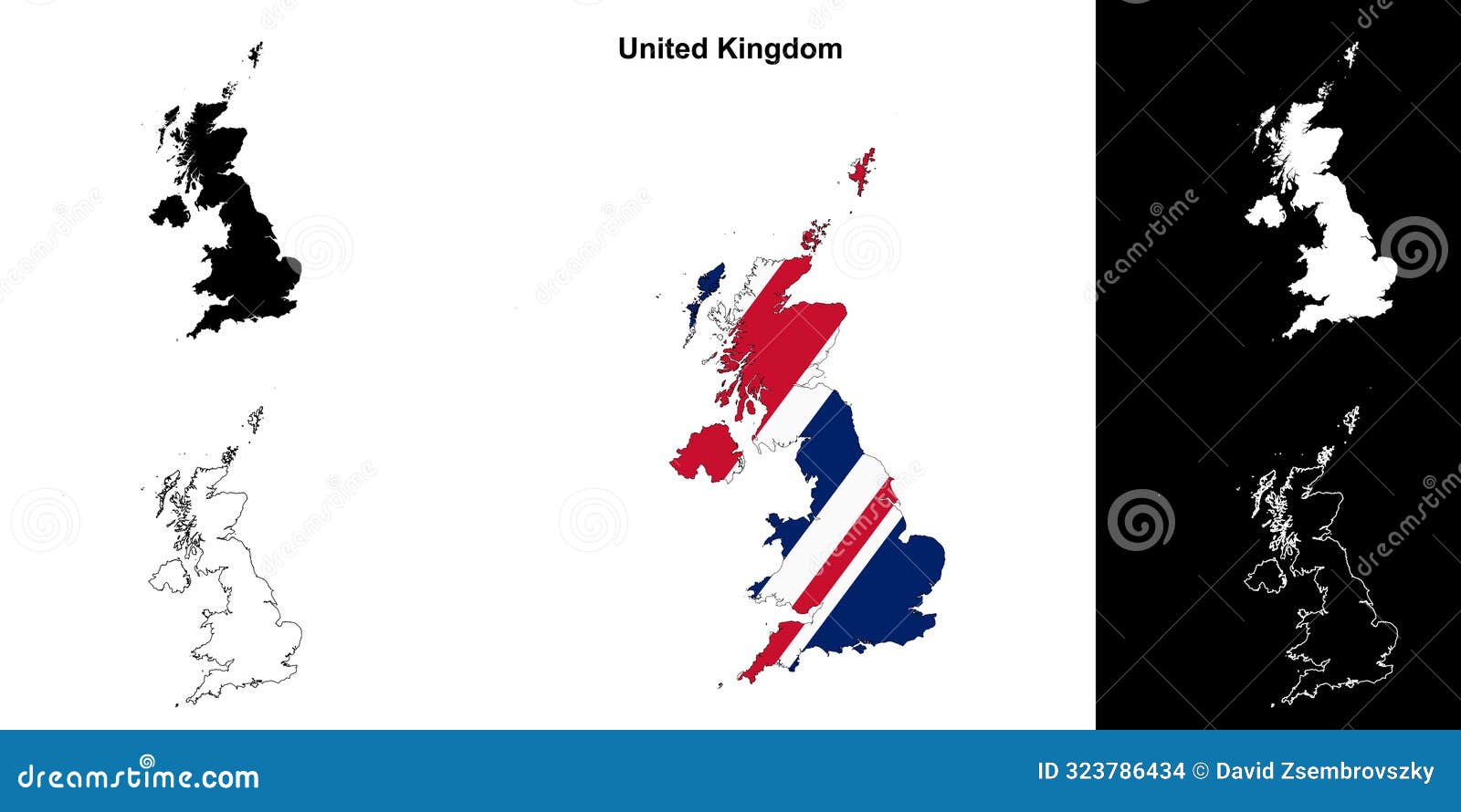 United Kingdom Outline Map Stock Illustration Illustration Of Border United Kingdom Outline Map Blank Set 323786434 