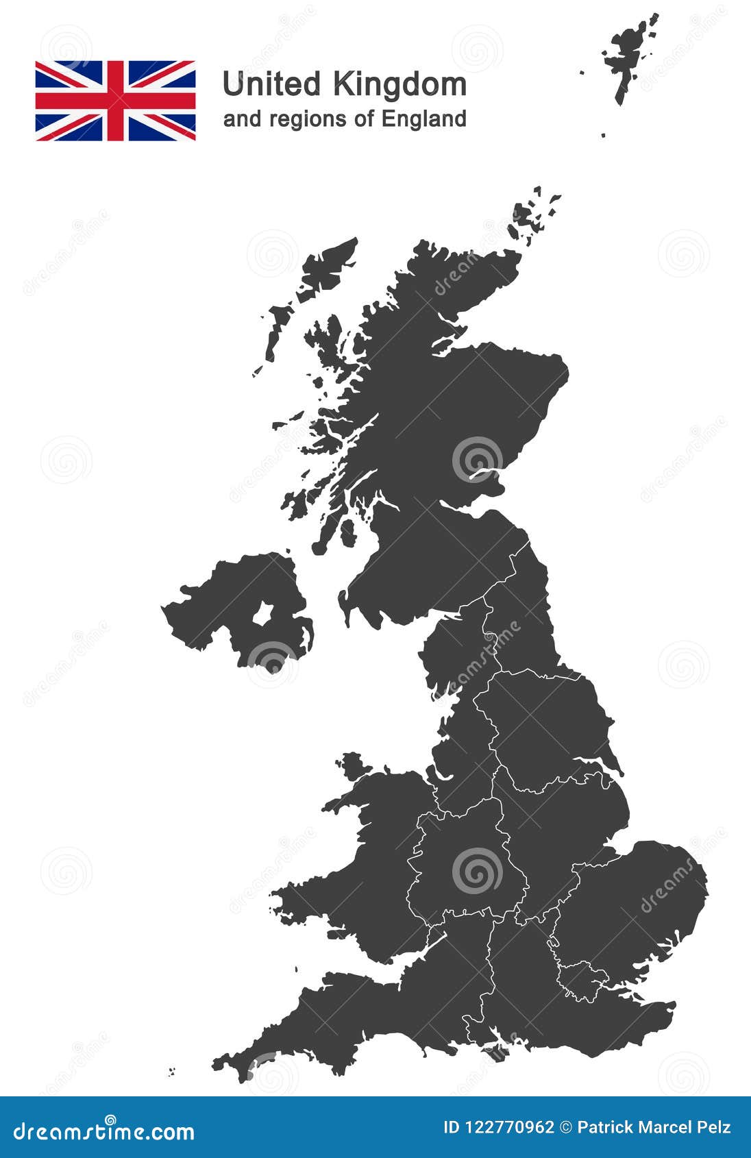 united kingdom and regions of england