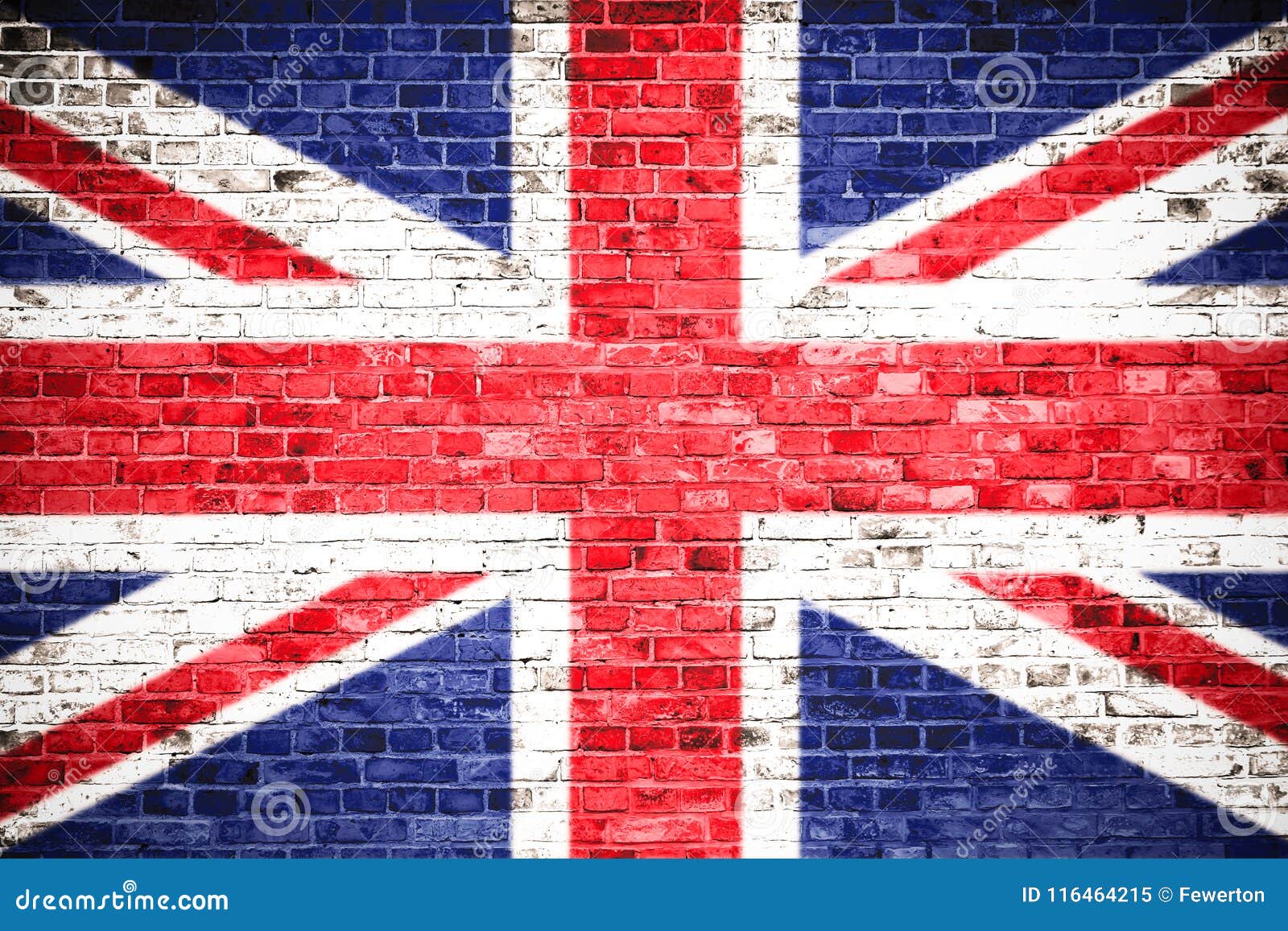 United Kingdom Uk Flag Painted On A Brick Wall Concept Image For Great