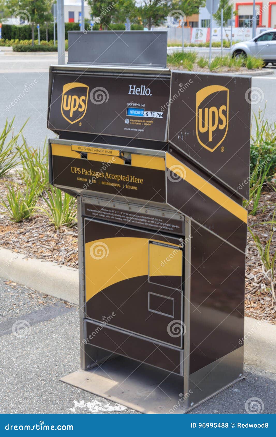 United Parcel Service Verpacken Tropfen Kasten Redaktionelles Stockfoto Bild Von Kasten United