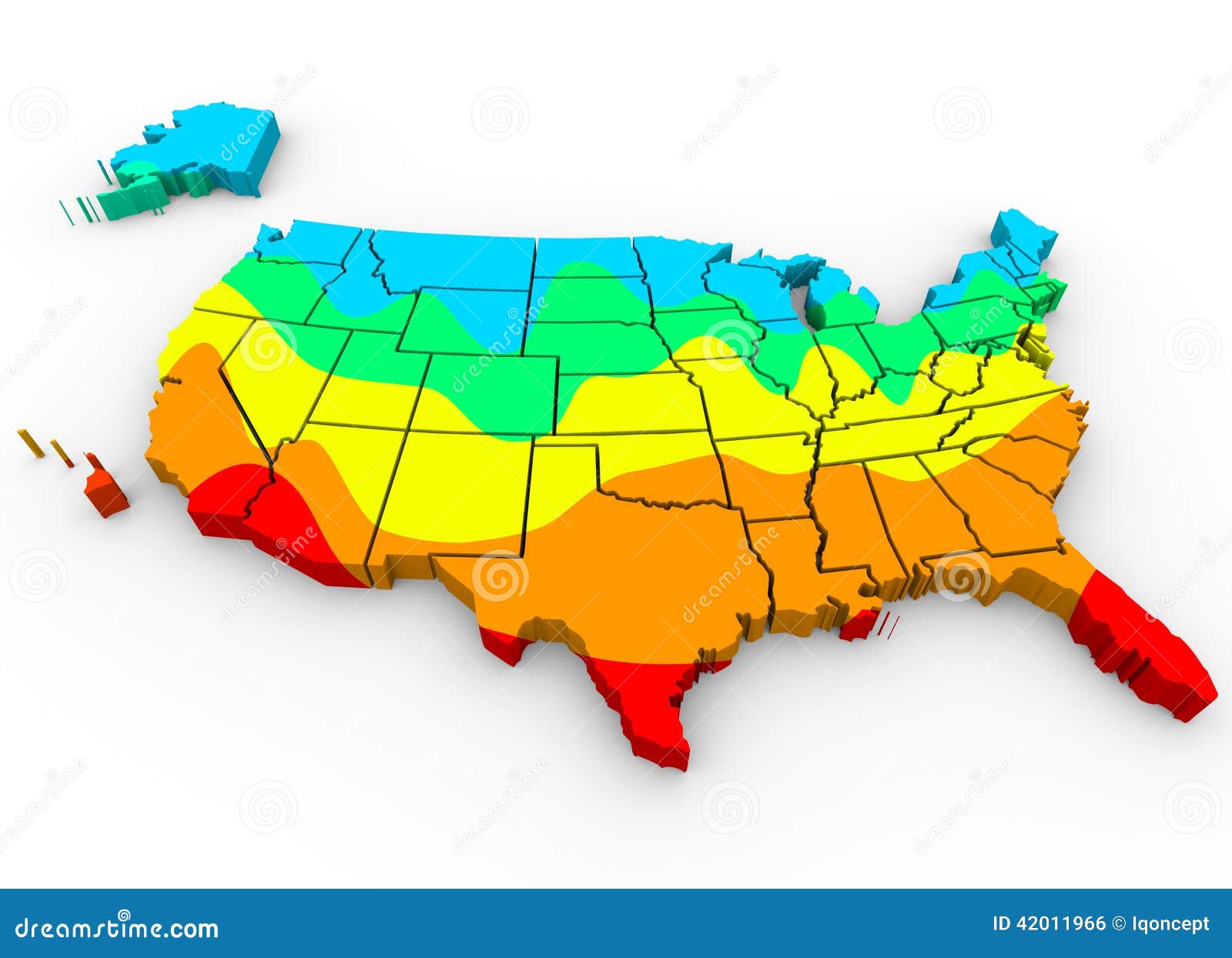 united states america map average temperatures hottest coldest r