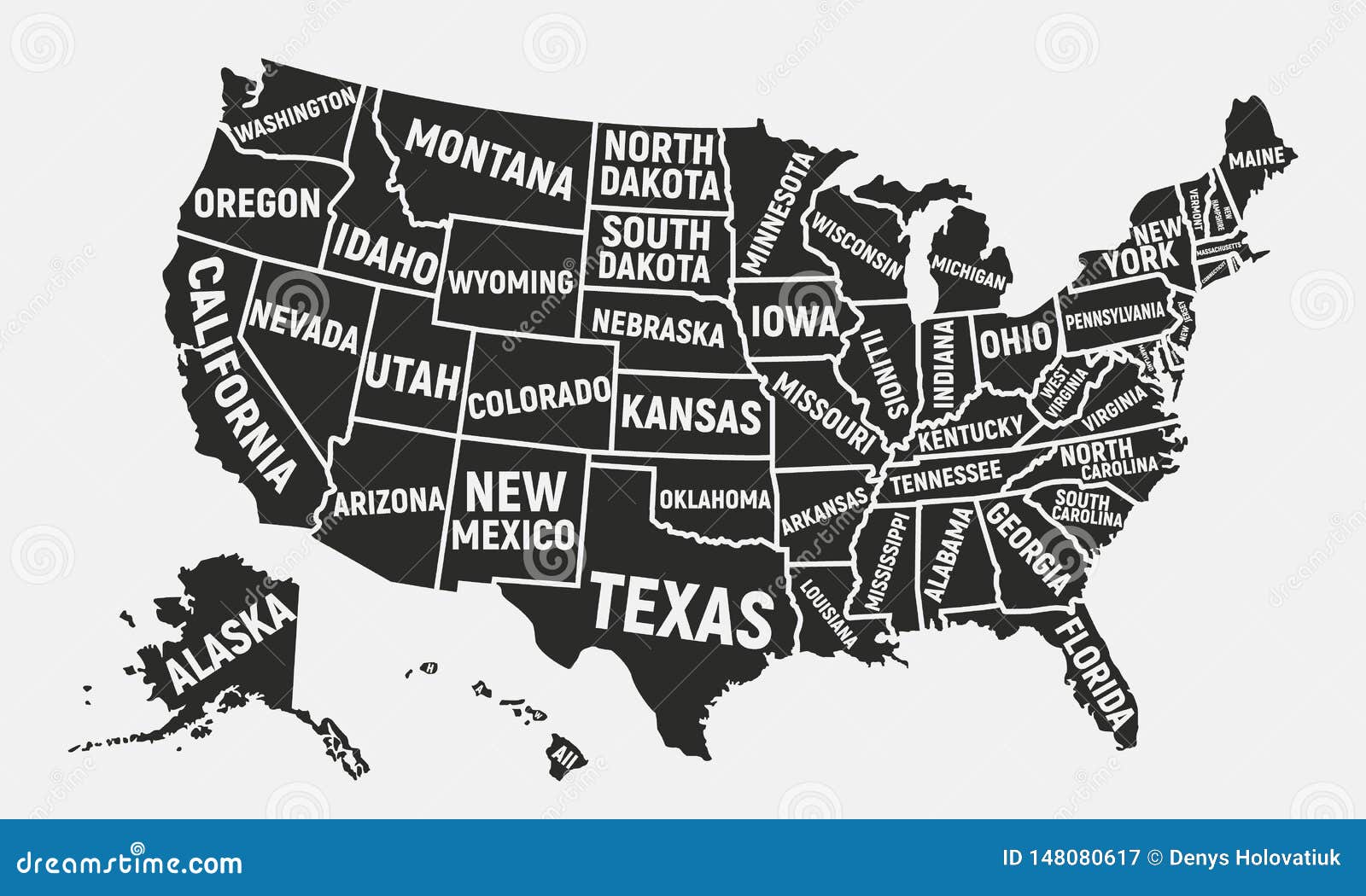 Map Of Us With Names